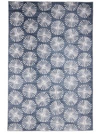 Waschbarer Teppich Milly Anthrazit/Blau