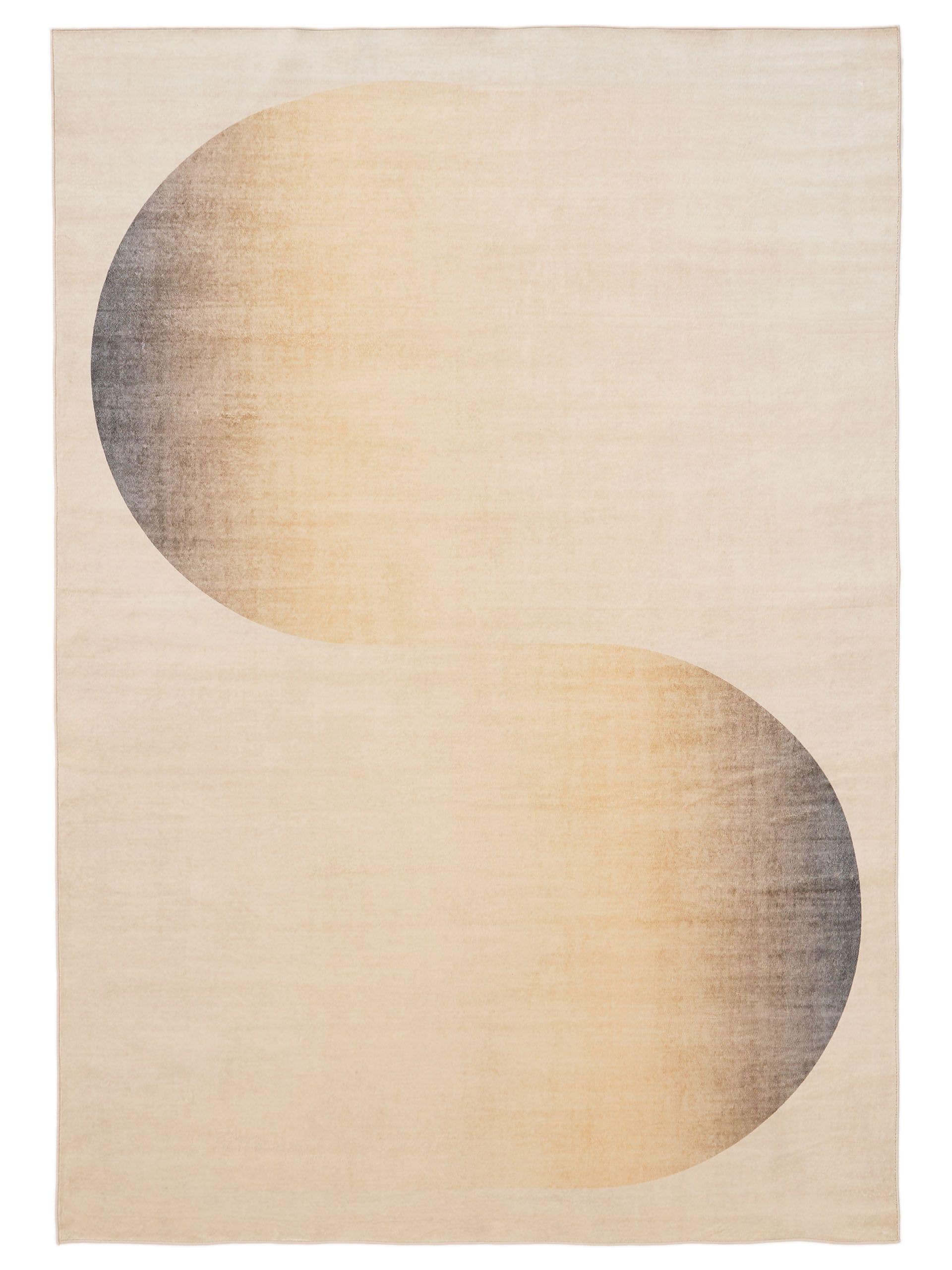 Rug made of 100% Polyester in Beige with a 1- 5 mm high pile by benuta Pop