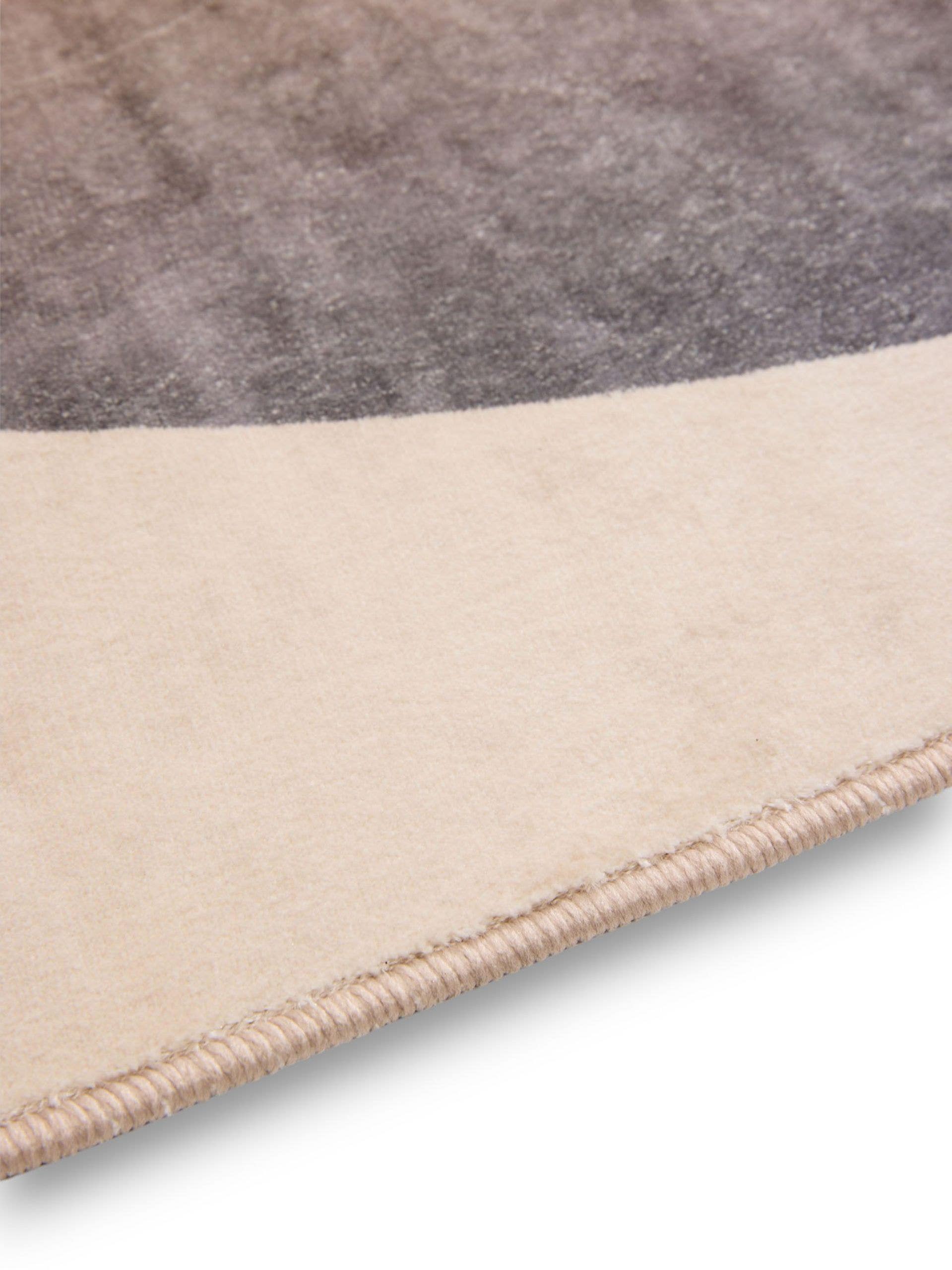 Rug made of 100% Polyester in Beige with a 1- 5 mm high pile by benuta Pop