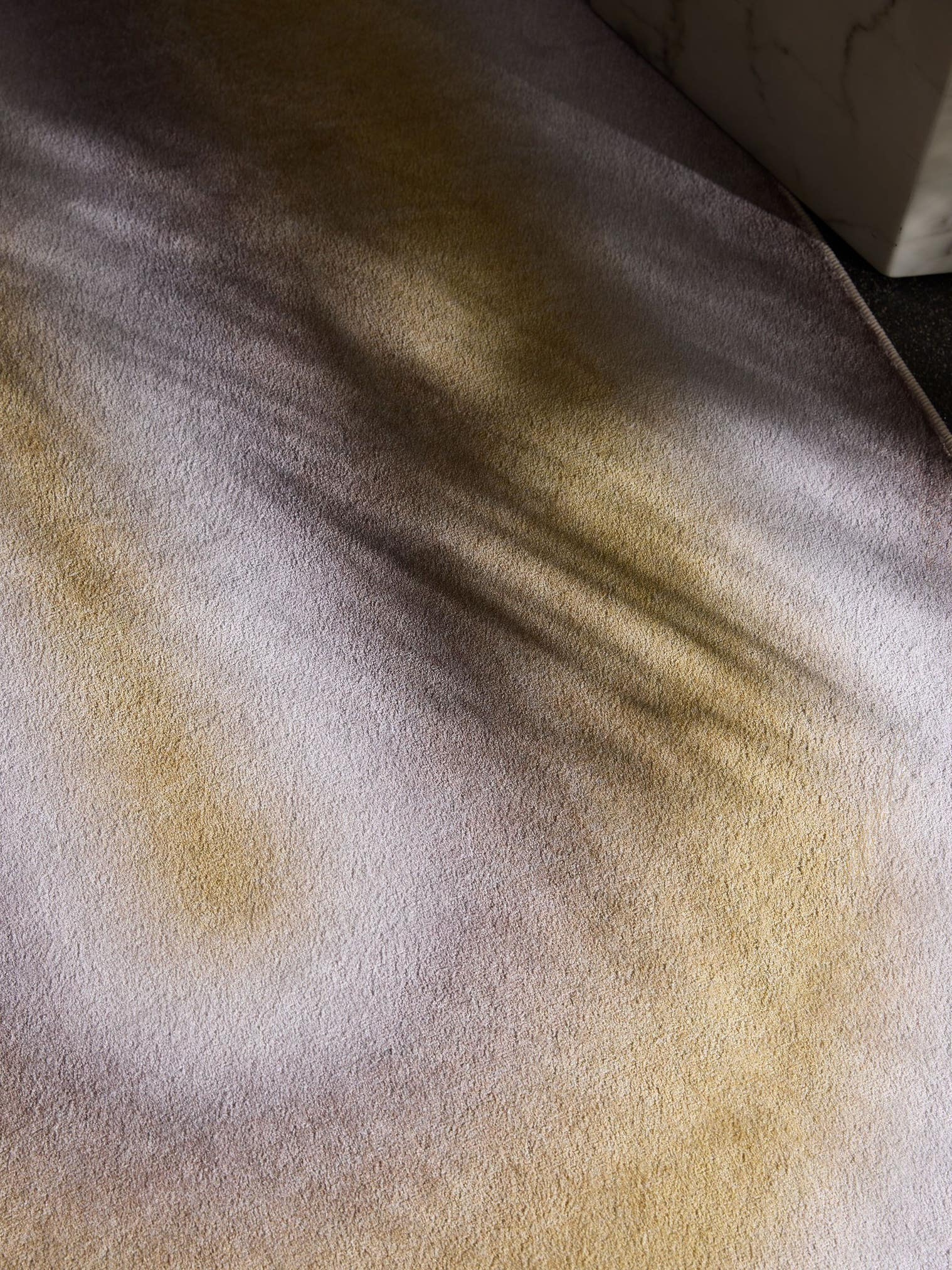 Rug made of 100% Polyester in Yellow with a 1- 5 mm high pile by benuta Pop