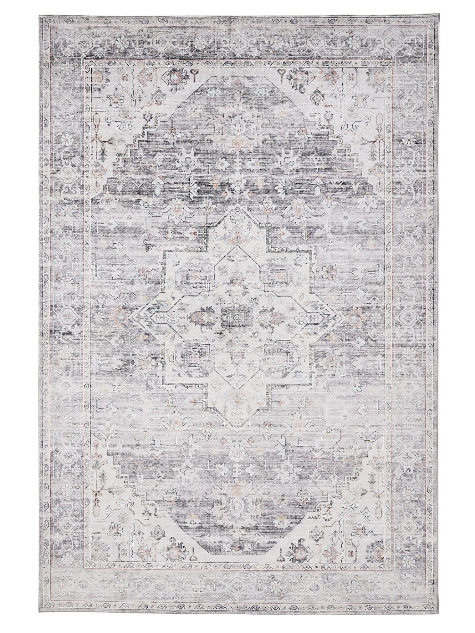 Dywan z 100% poliester w kolorze szary z włosiem 1- 5 mm wysokim od benuta Nest
