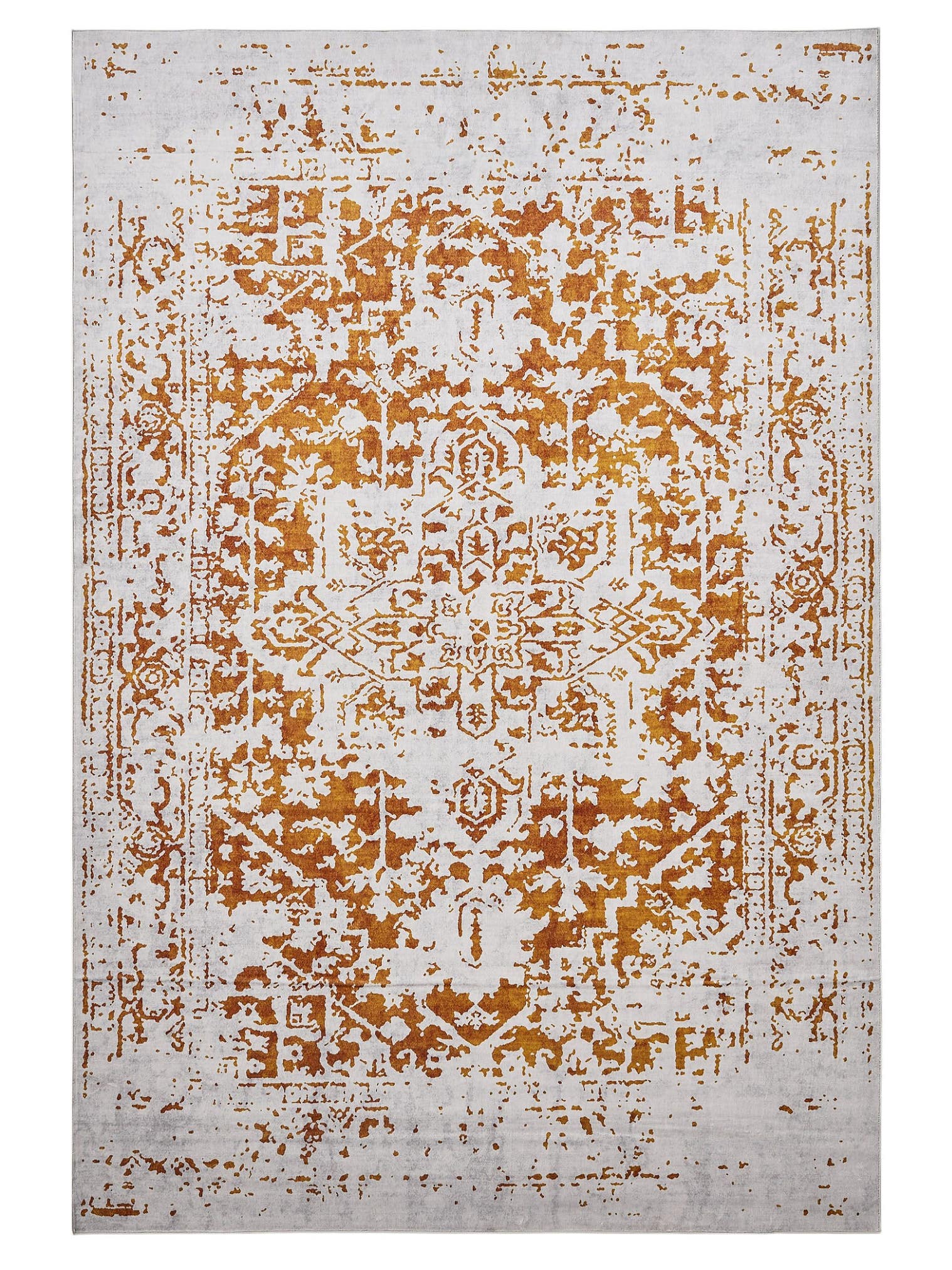 Teppich aus 100% Polyester in Grau mit bis 5 mm hohem Flor von benuta Nest