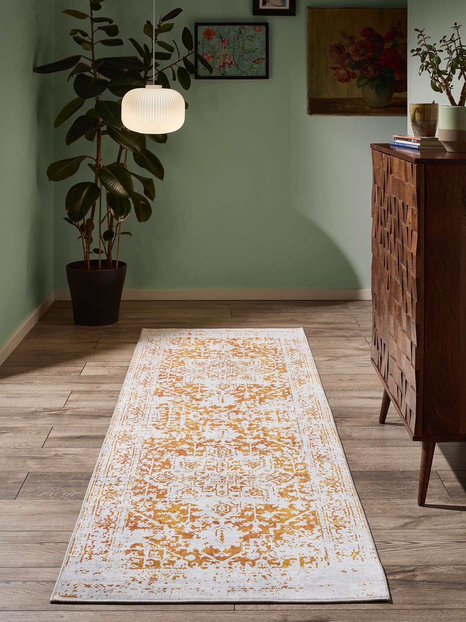 Tapis en 100% Polyester en Gris avec une pile de 1- 5 mm de hauteur de benuta Nest