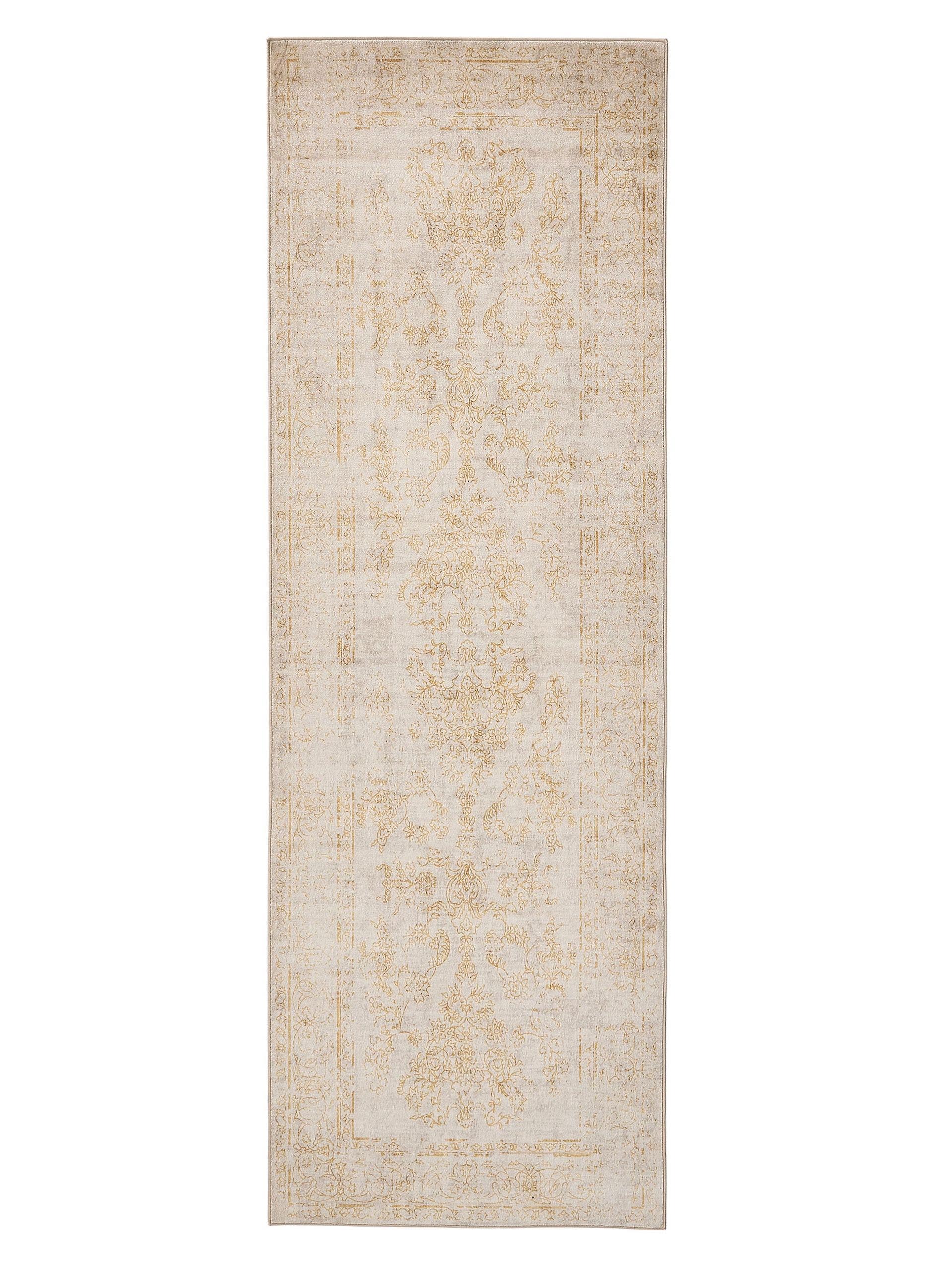 Rug made of 100% Polyester in Beige with a 1- 5 mm high pile by benuta Nest