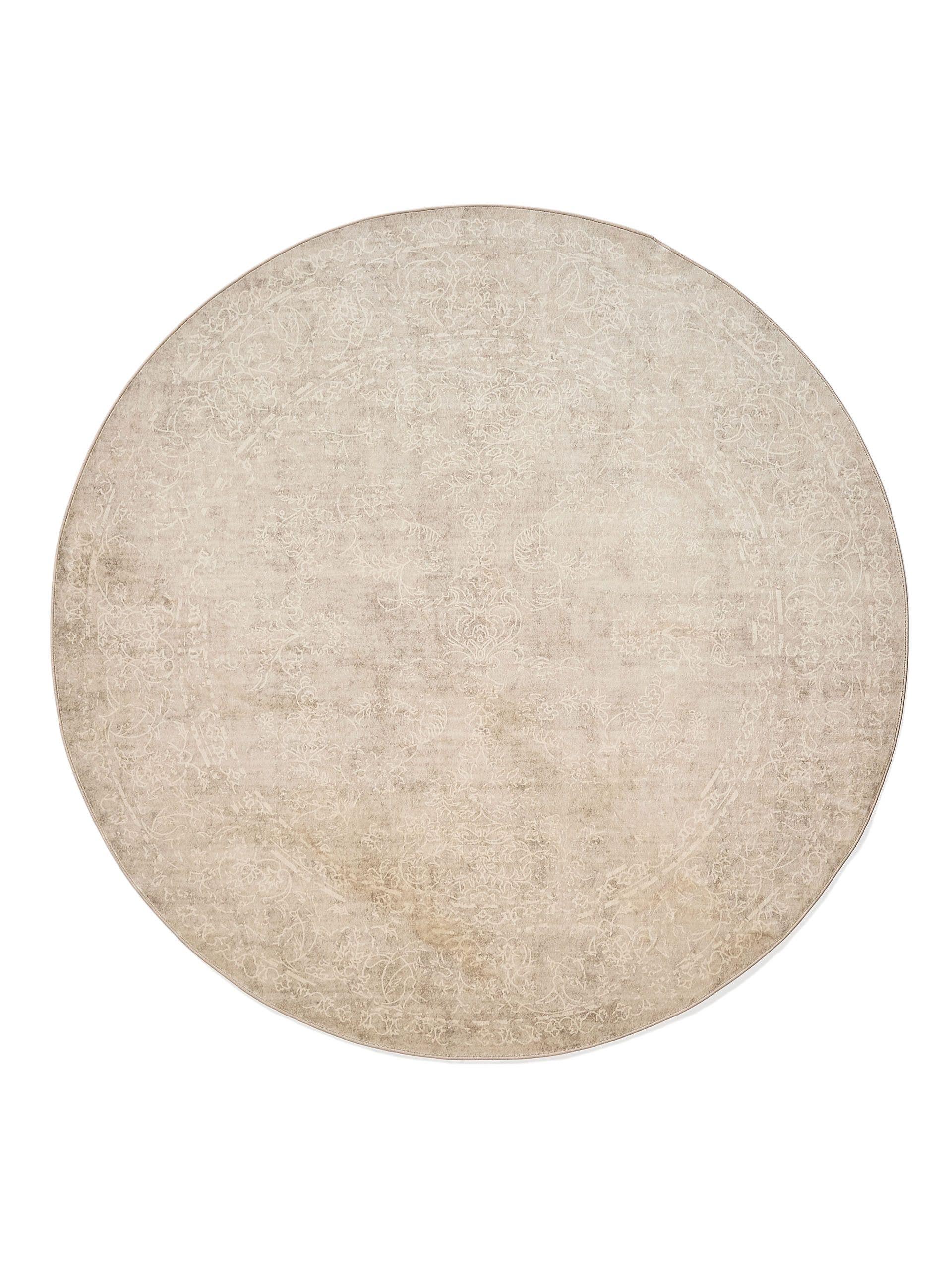 Tapijt van 100% Polyester in Beige met een 1- 5 mm hoge pool van benuta Nest