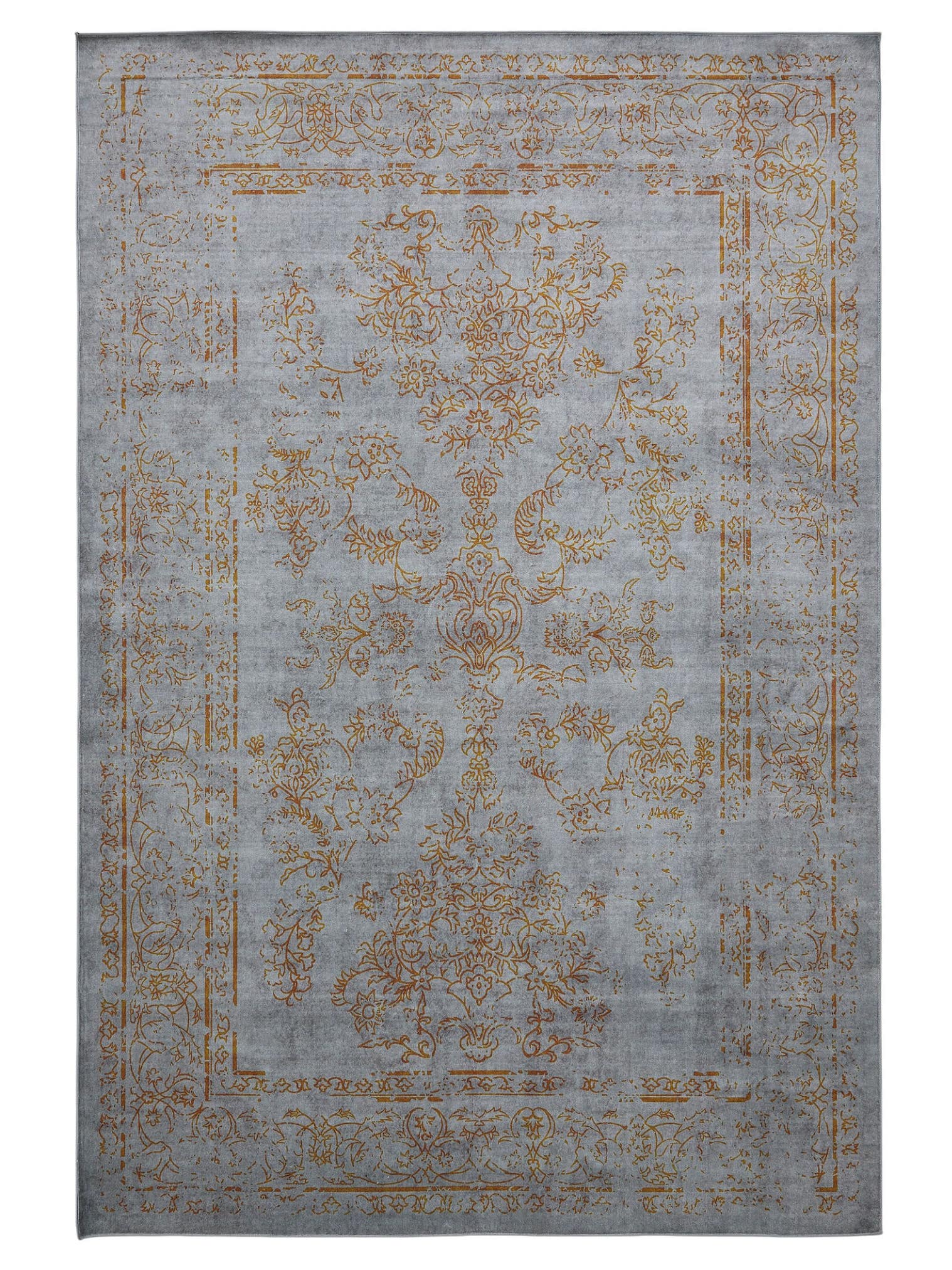 Rug made of 100% Polyester in Grey with a 1- 5 mm high pile by benuta Nest