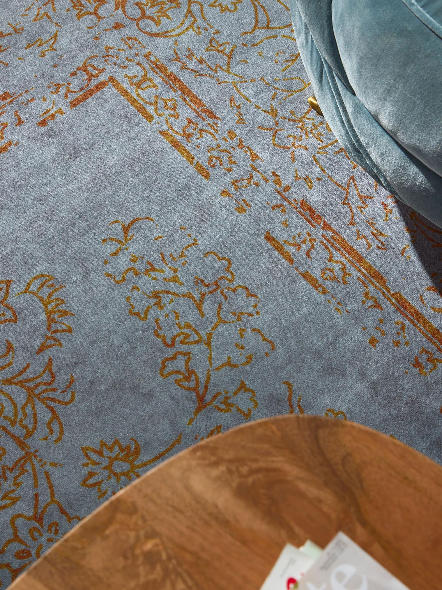 Rug made of 100% Polyester in Grey with a 1- 5 mm high pile by benuta Nest