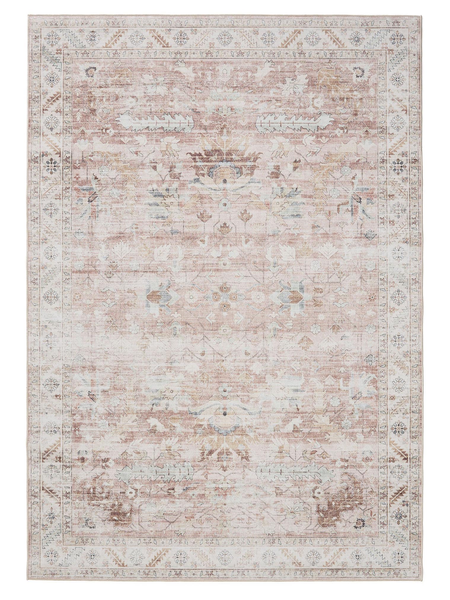 Teppich aus 100% Polyester in Rosa mit bis 5 mm hohem Flor von benuta Basic