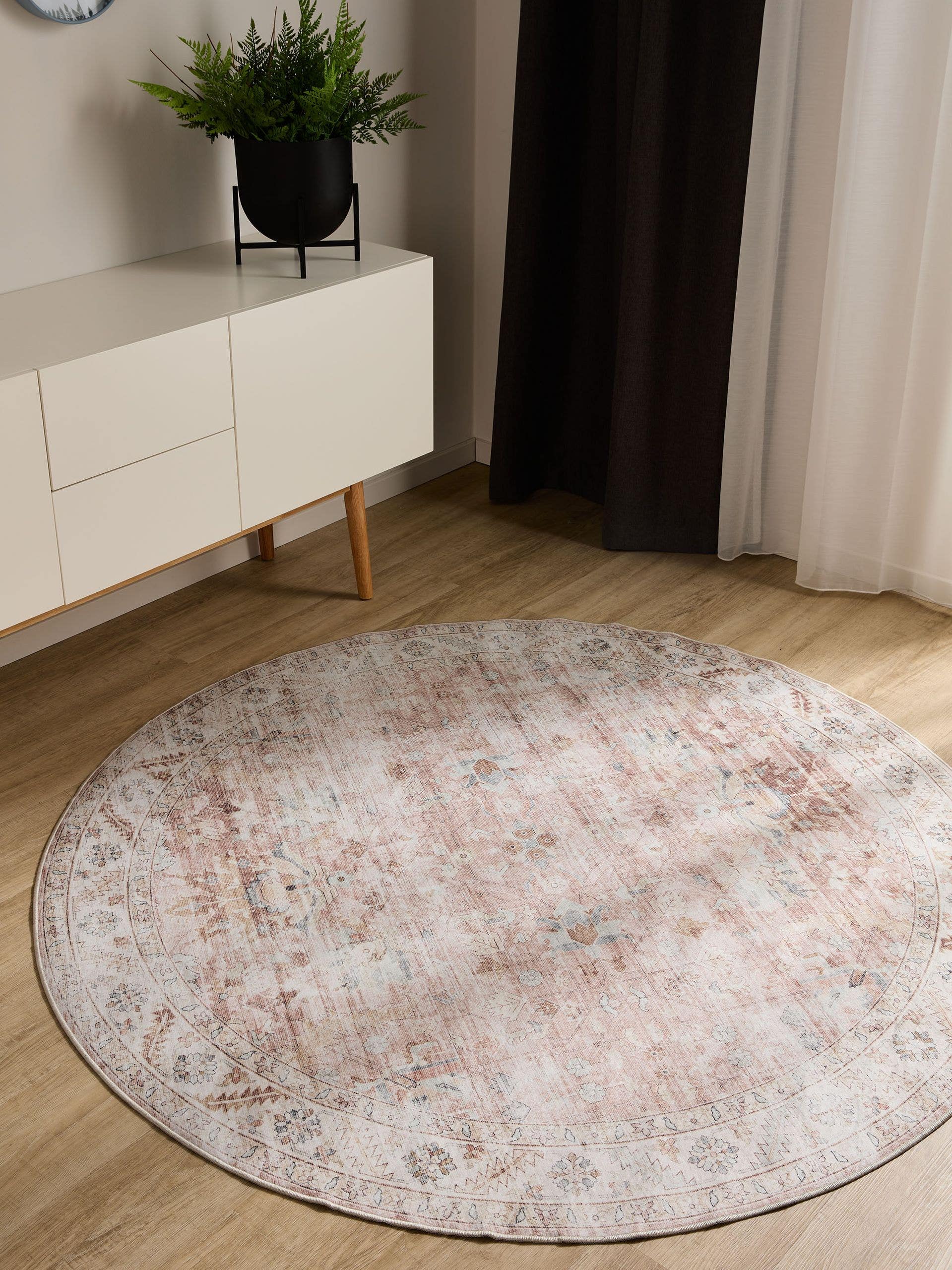 Koberec z 100% polyester v Růžová s vlasem výšky do 5 mm od benuta Basic