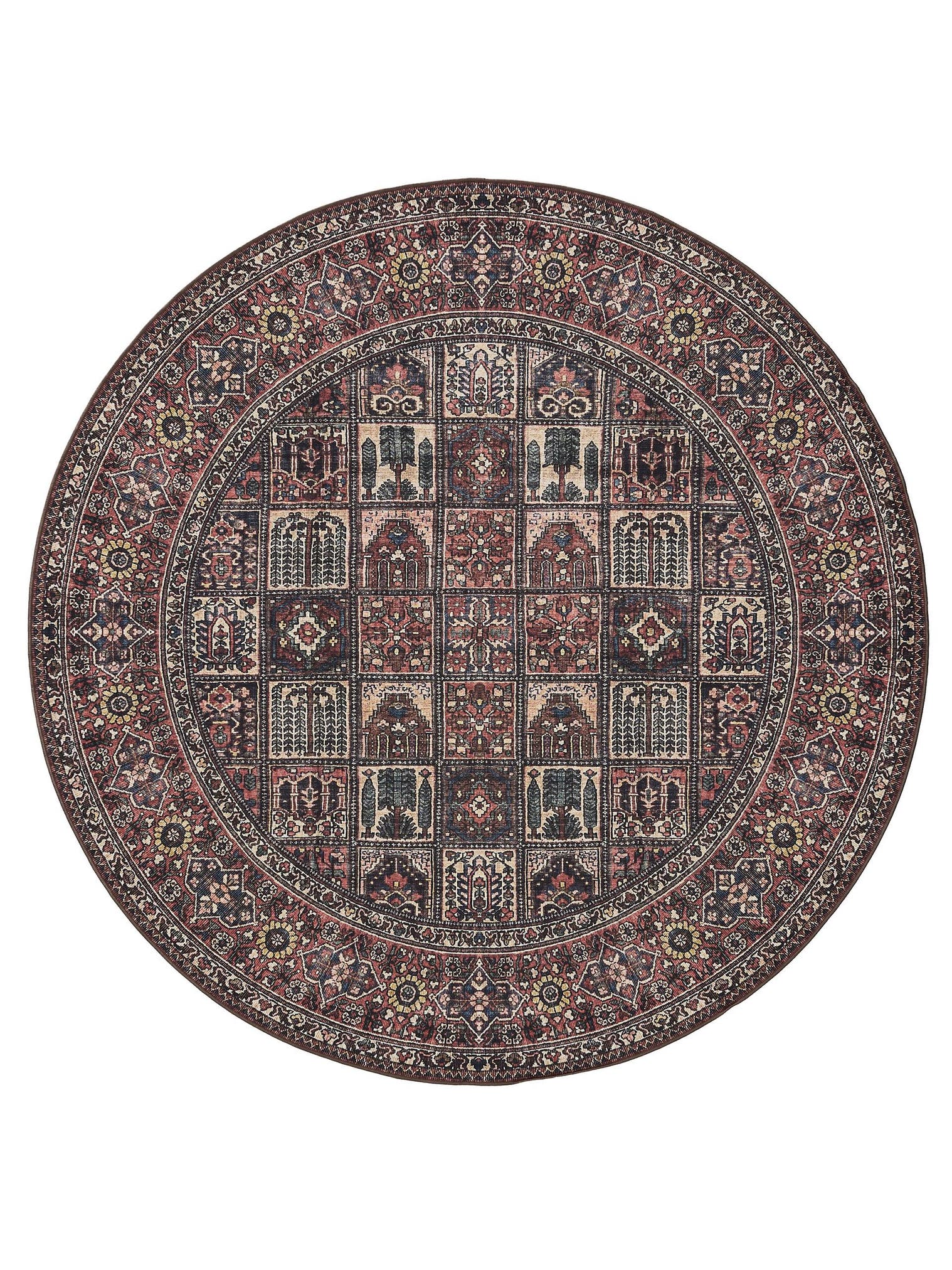 Rug made of 100% Polyester in Multicoloured with a 1- 5 mm high pile by benuta Basic