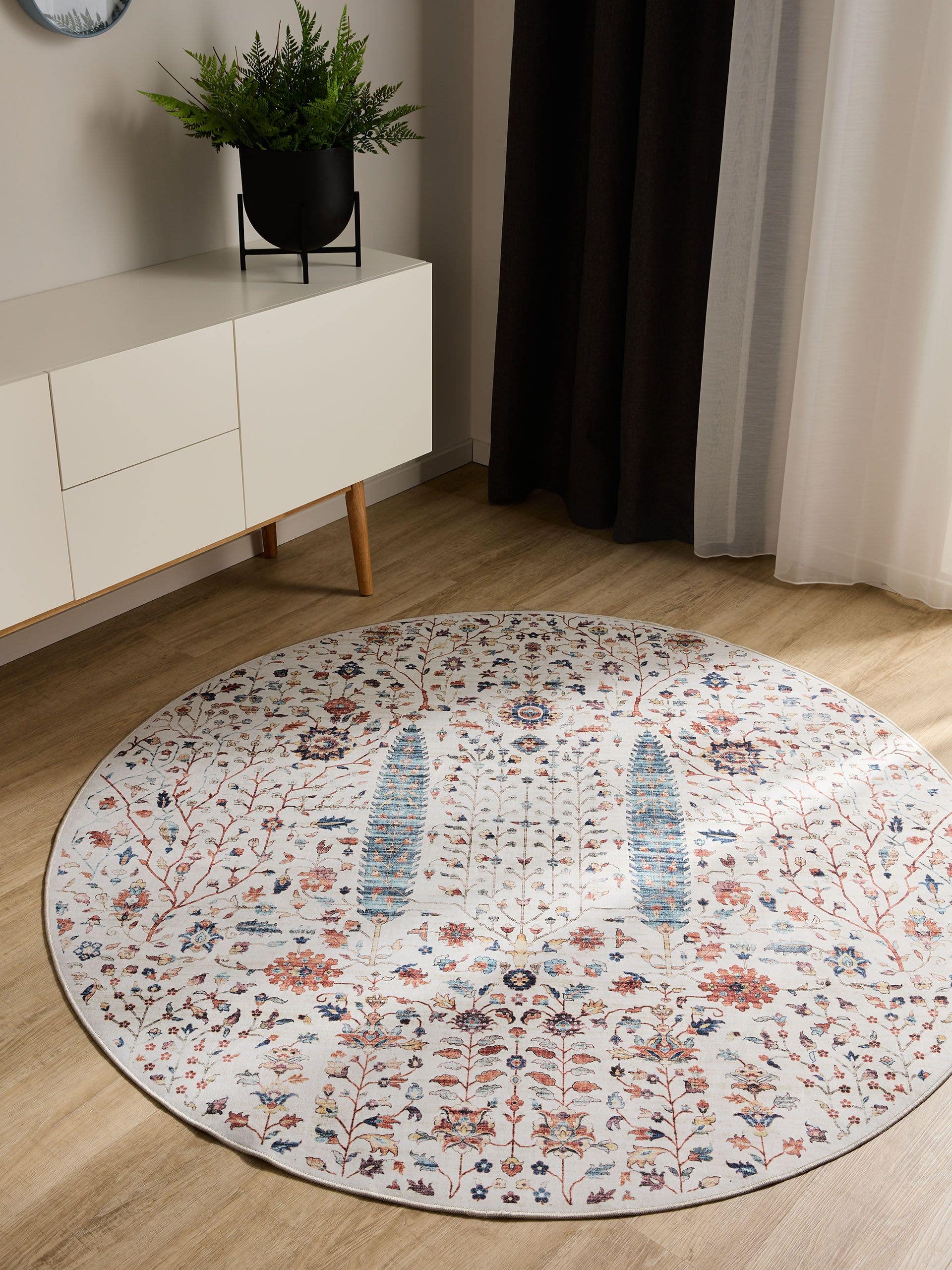 Matta av 100% Polyester i Flerfärgad med 1- 5 mm hög lugg från benuta Basic