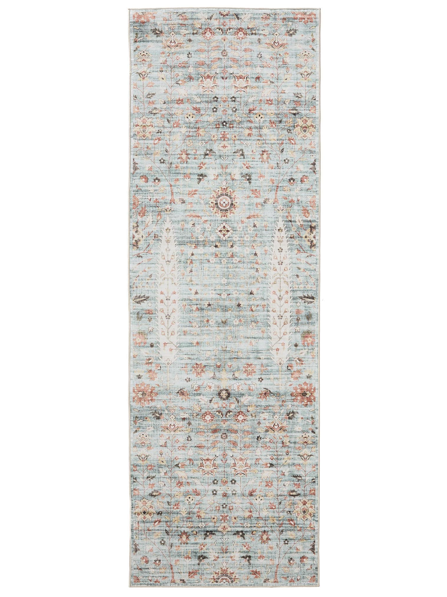 Tæppe af 100% Polyester i Turkis med 1- 5 mm høj luv fra benuta Basic