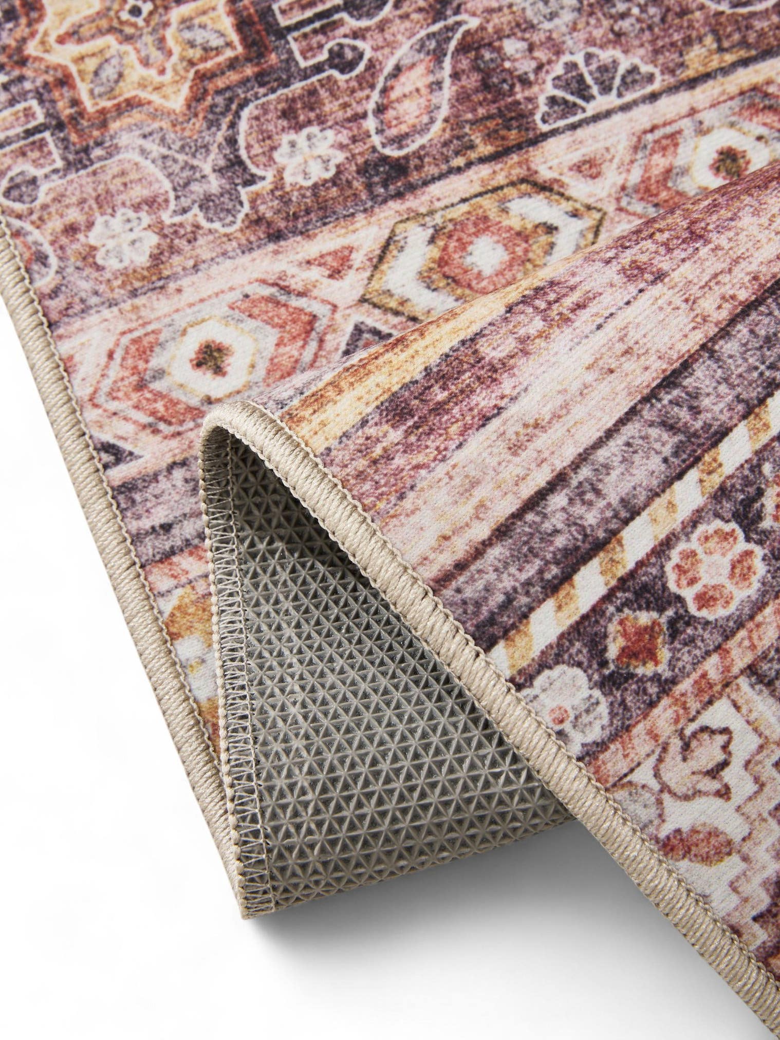 Tapis en 100% Polyester en Multicouleur avec une pile de 1- 5 mm de hauteur de benuta Basic