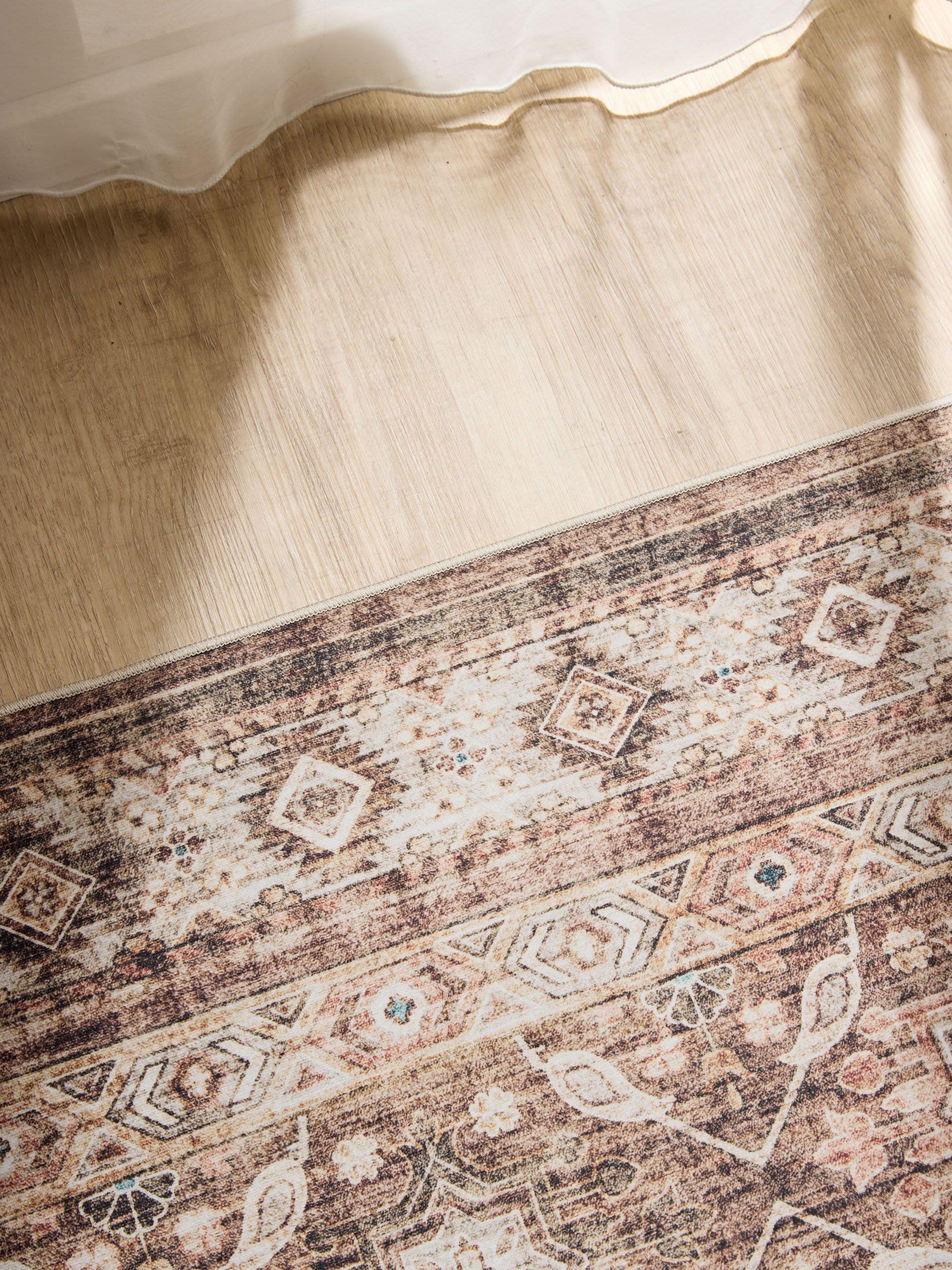 Rug made of 100% Polyester in Brown with a 1- 5 mm high pile by benuta Basic