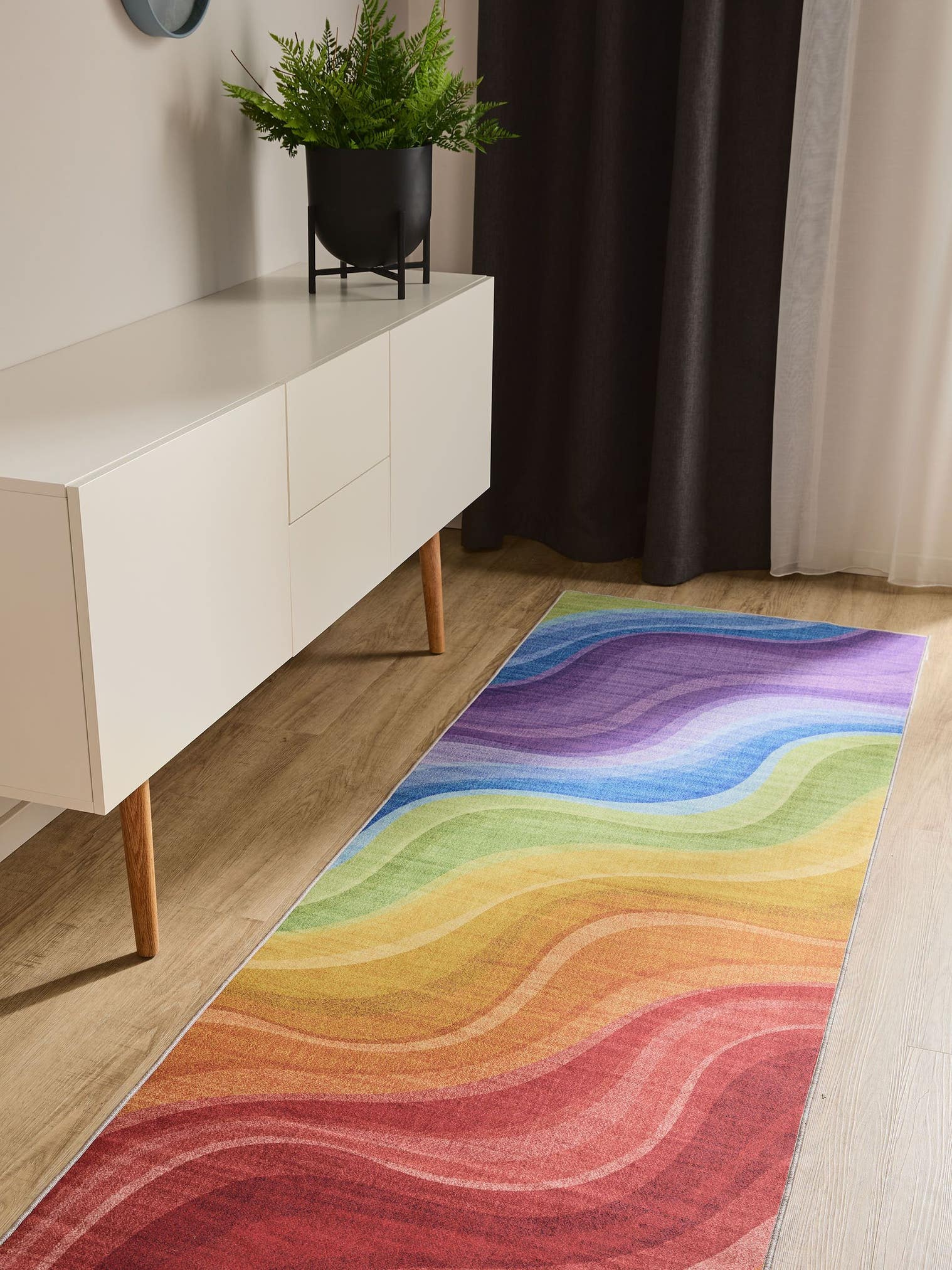 Koberec z 100% polyester v Vícebarevné s vlasem výšky do 5 mm od benuta Basic