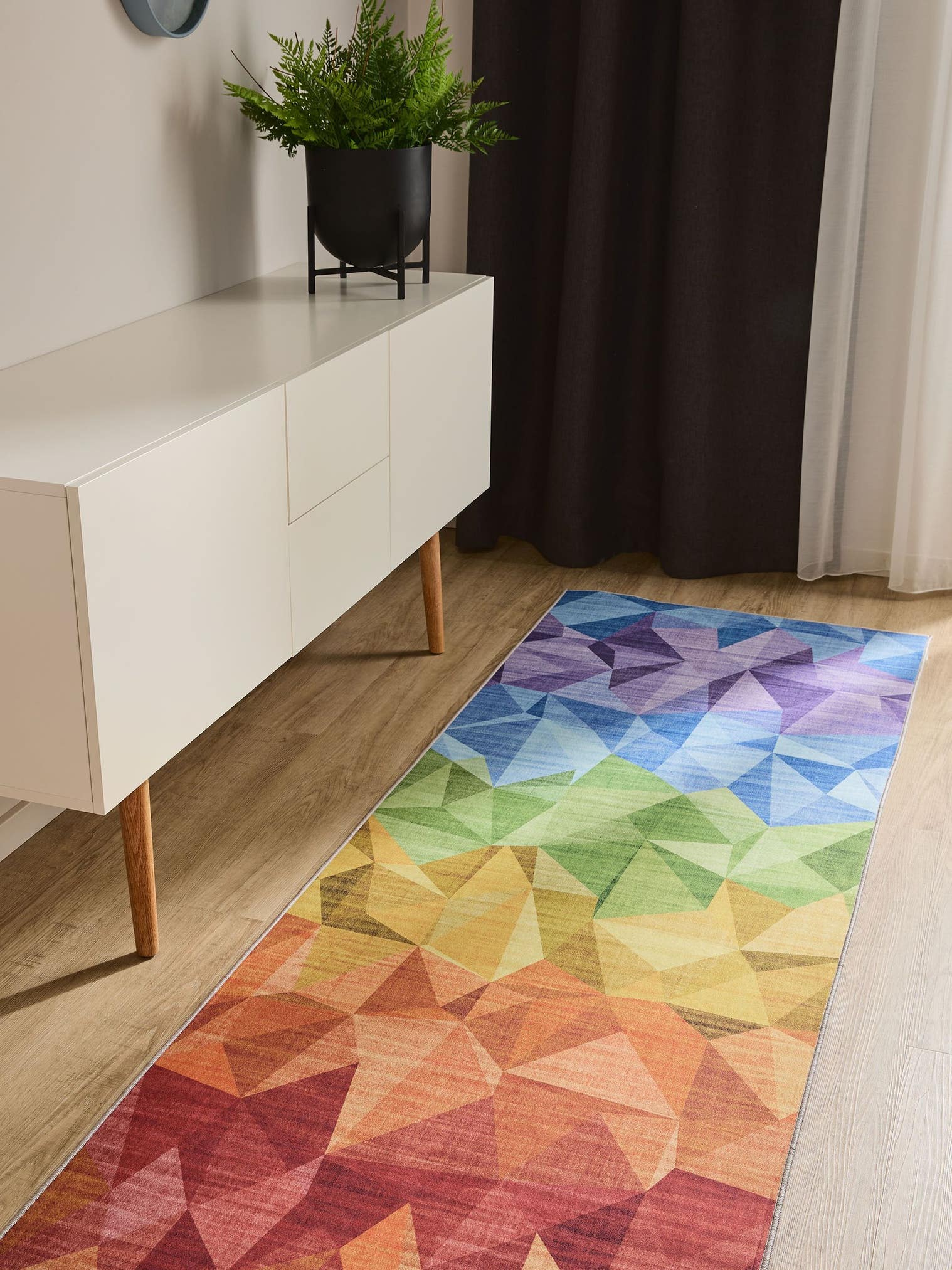 Koberec z 100% polyester v Vícebarevné s vlasem výšky do 5 mm od benuta Basic