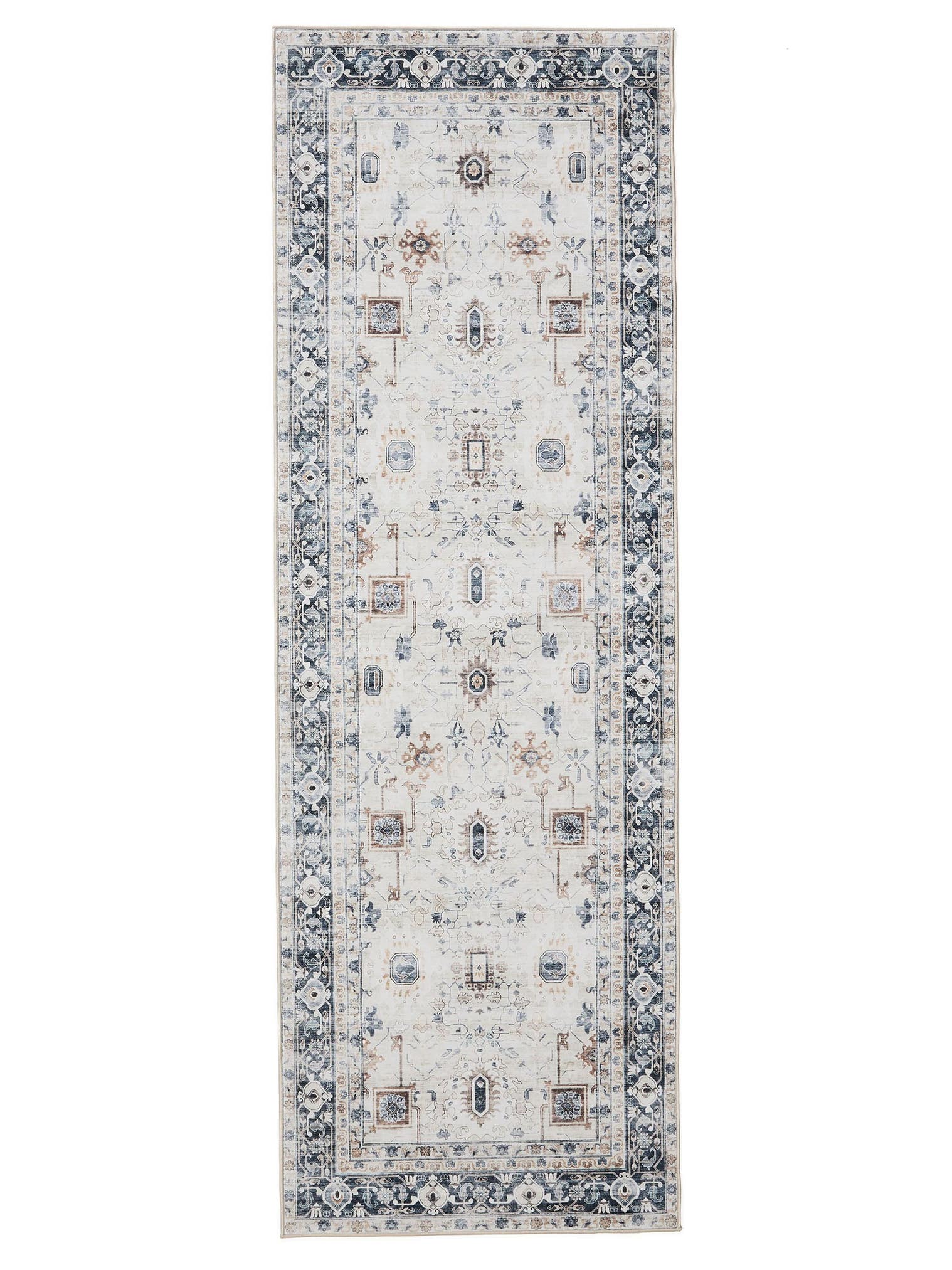 Tapis en 100% Polyester en Beige avec une pile de 1- 5 mm de hauteur de benuta Basic