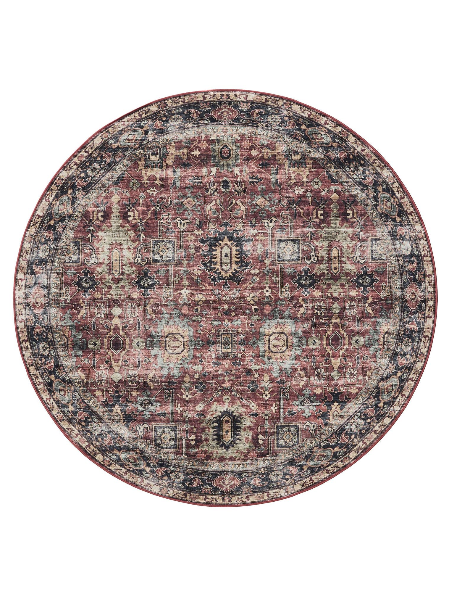Tapis en 100% Polyester en Multicouleur avec une pile de 1- 5 mm de hauteur de benuta Basic