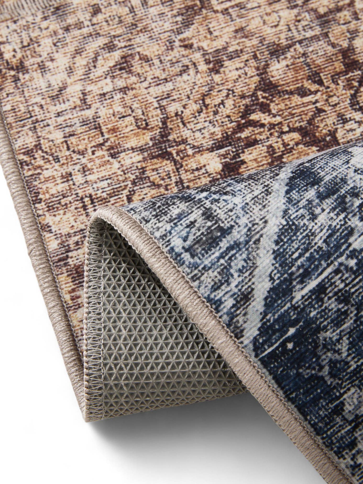 Tapis en 100% Polyester en Multicouleur avec une pile de 1- 5 mm de hauteur de benuta Basic