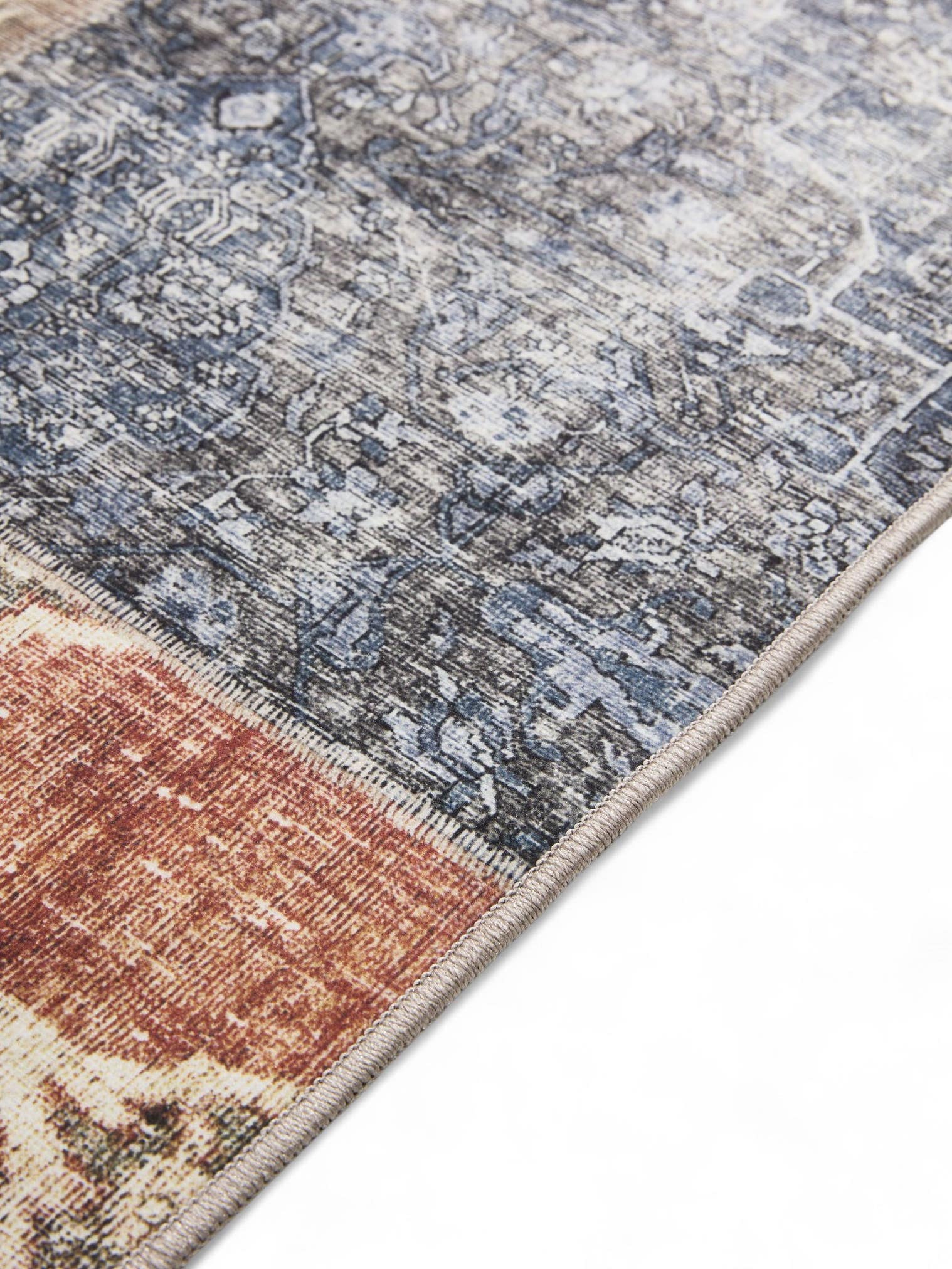 Tapis en 100% Polyester en Multicouleur avec une pile de 1- 5 mm de hauteur de benuta Basic