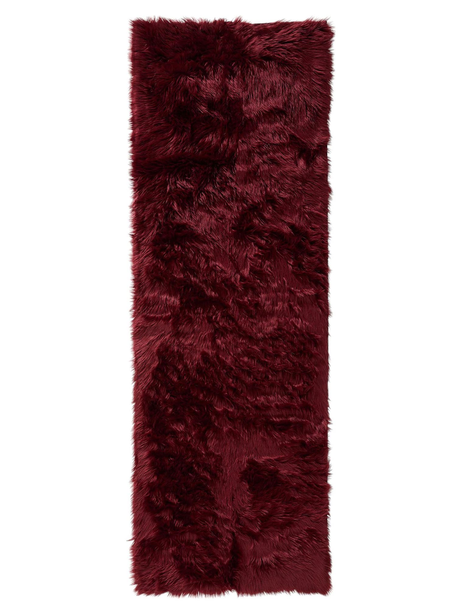 Tappeto di 70% Poliacrilico, 30% Poliestere in Rosso con pelo alto 51 - 60 mm da benuta Pop