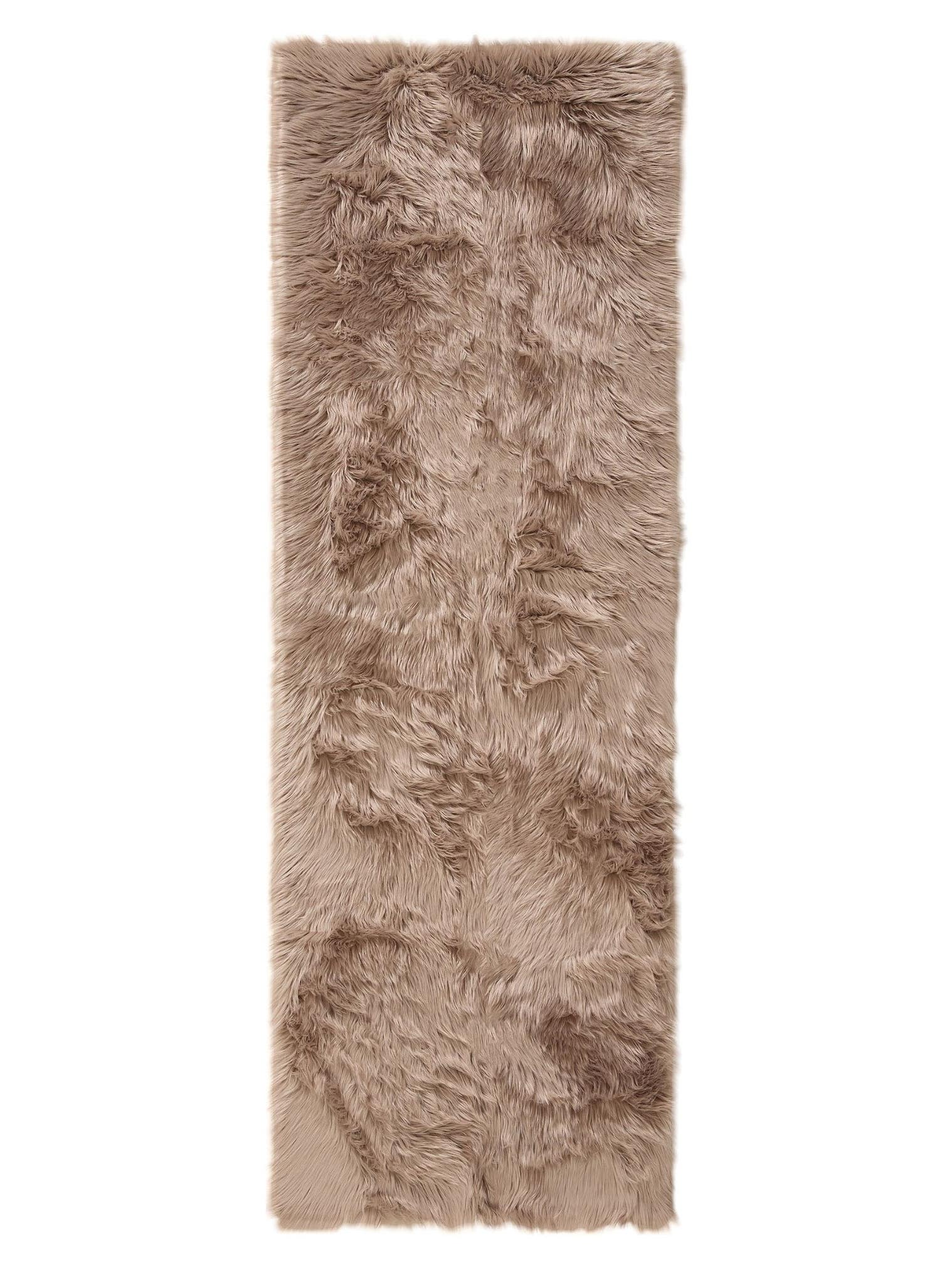 Tappeto di 70% Poliacrilico, 30% Poliestere in Beige con pelo alto 51 - 60 mm da benuta Pop