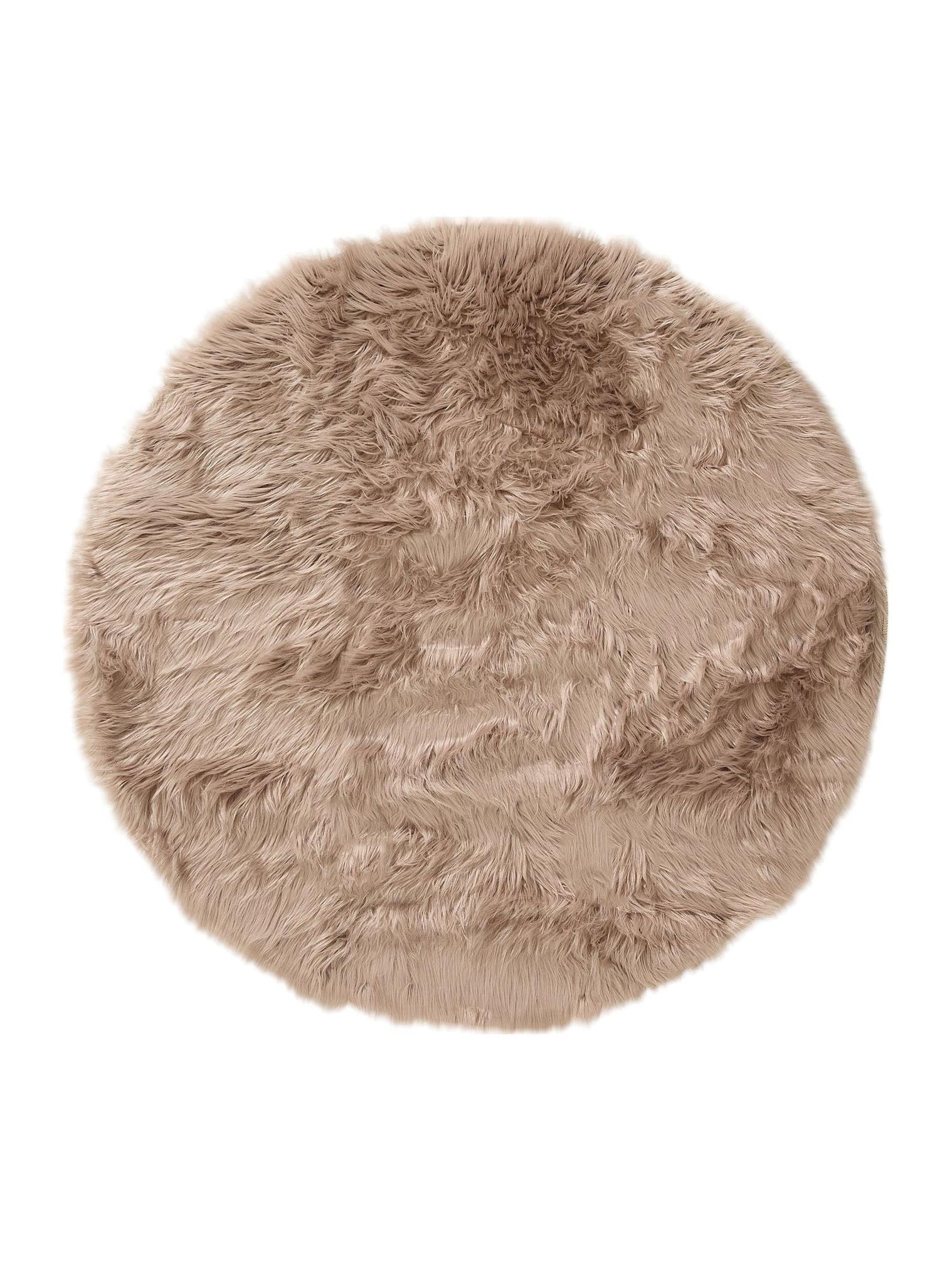 Teppich aus 70% Polyacryl, 30% Polyester in Beige mit 51 bis 60 mm hohem Flor von benuta Pop
