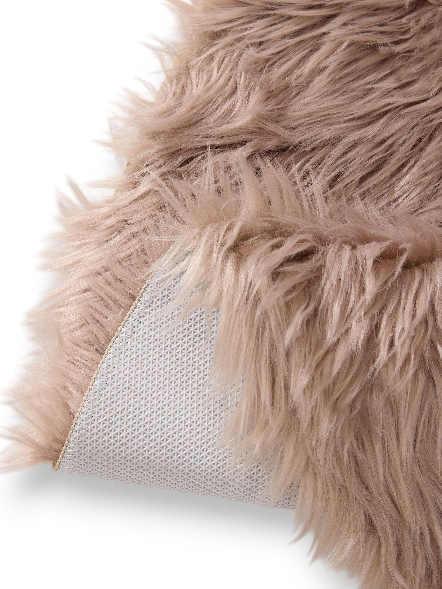 Teppich aus 70% Polyacryl, 30% Polyester in Beige mit 51 bis 60 mm hohem Flor von benuta Pop