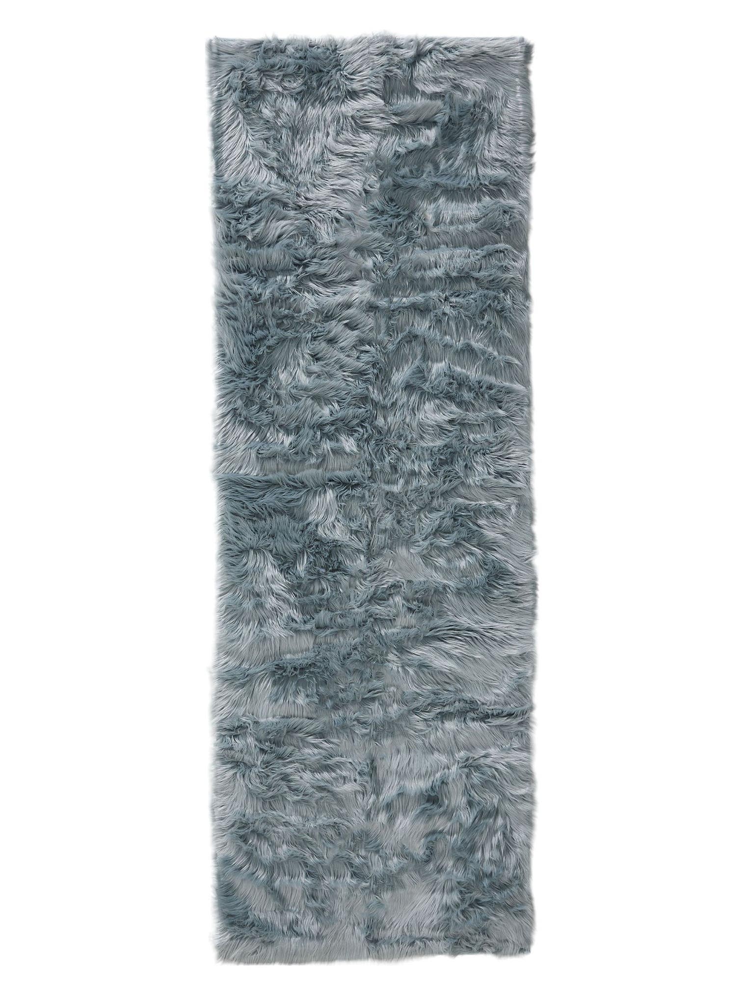 Tappeto di 70% Poliacrilico, 30% Poliestere in Azzurro con pelo alto 51 - 60 mm da benuta Pop