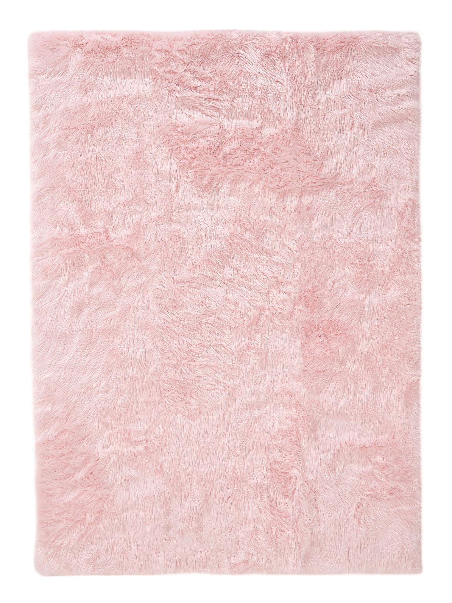 Tappeto di 70% Poliacrilico, 30% Poliestere in Rosa con pelo alto 51 - 60 mm da benuta Pop