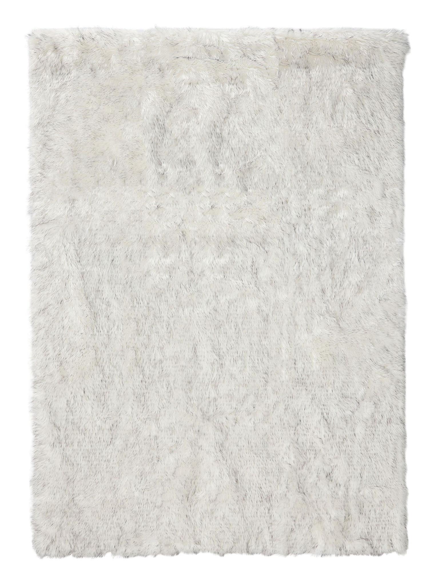 Tappeto di 70% Poliacrilico, 30% Poliestere in Bianco & Nero con pelo alto 51 - 60 mm da benuta Pop