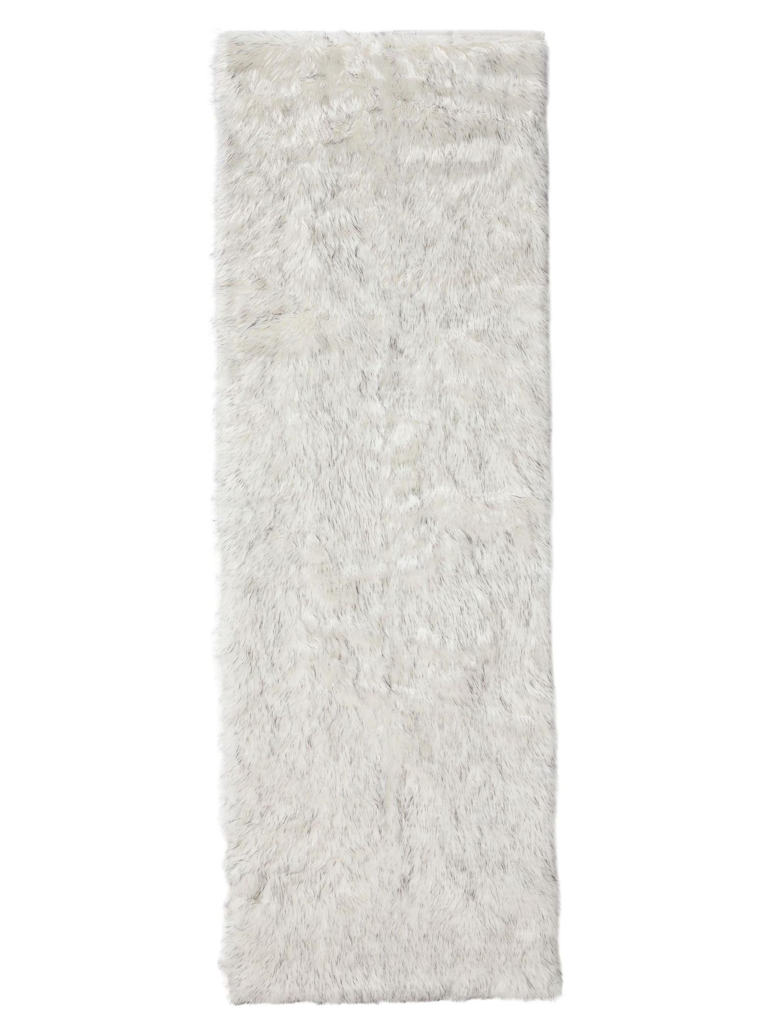 Tappeto di 70% Poliacrilico, 30% Poliestere in Bianco & Nero con pelo alto 51 - 60 mm da benuta Pop