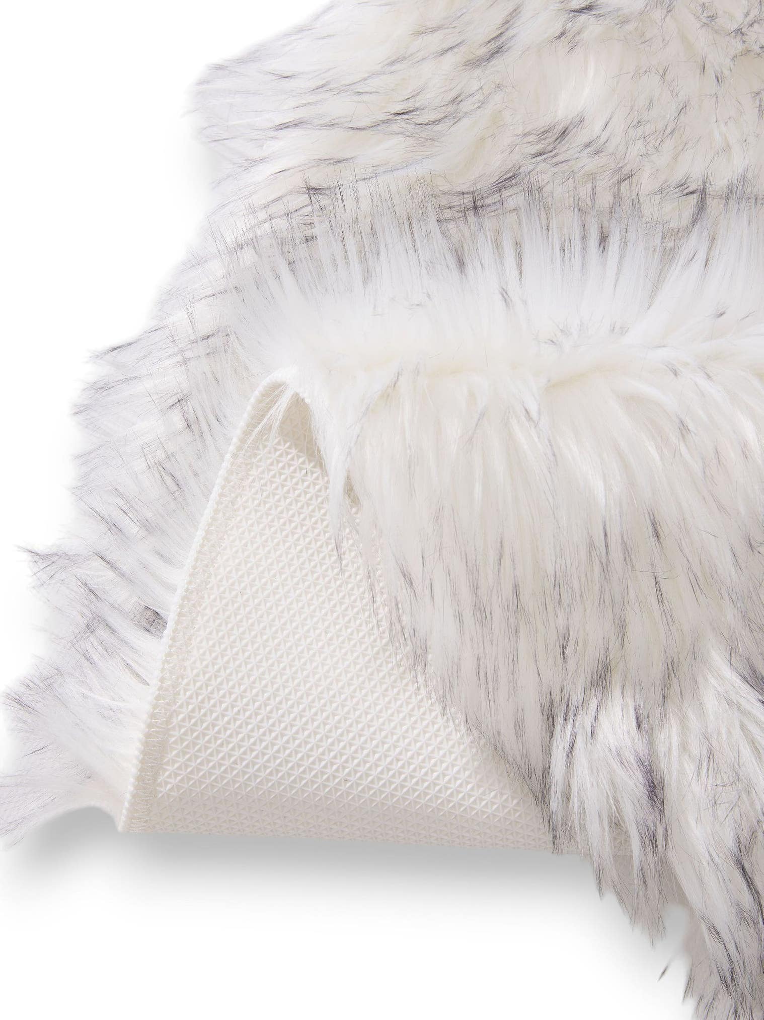 Tappeto di 70% Poliacrilico, 30% Poliestere in Bianco & Nero con pelo alto 51 - 60 mm da benuta Pop