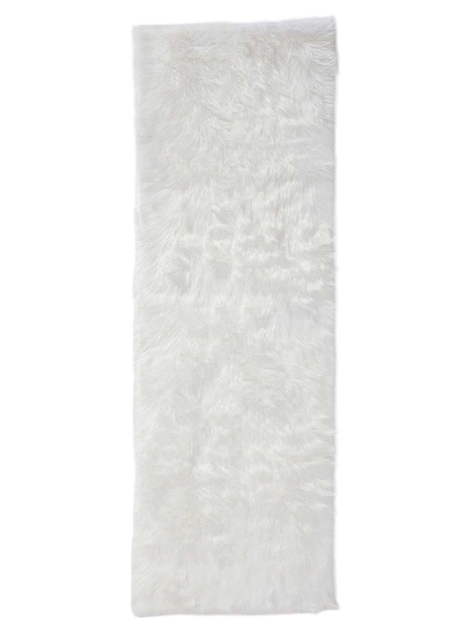 Rug made of 70% Polyacrylics, 30% Polyester in White with a 51 - 60 mm high pile by benuta Pop
