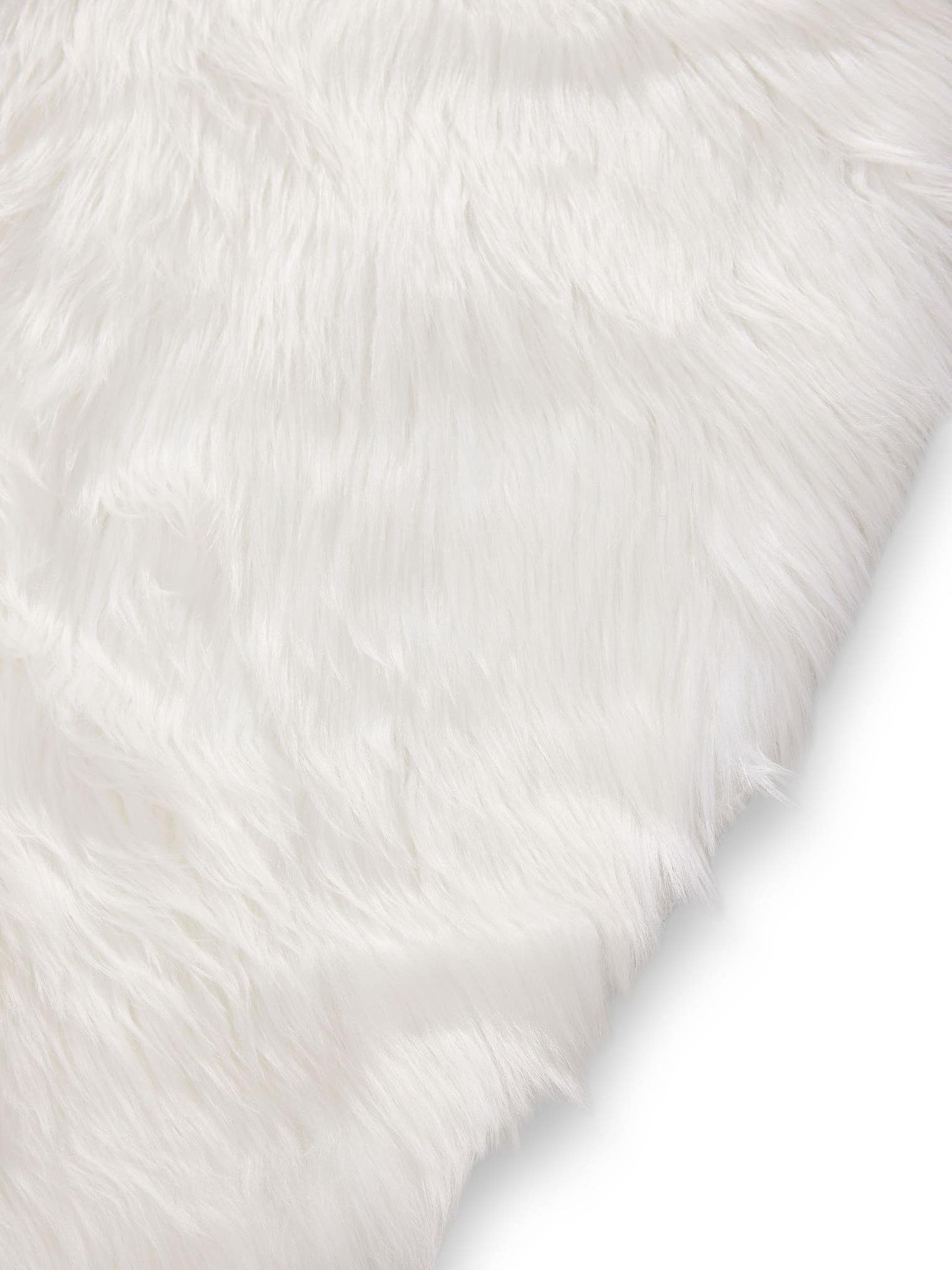 Tappeto di 70% Poliacrilico, 30% Poliestere in Bianco con pelo alto 51 - 60 mm da benuta Pop