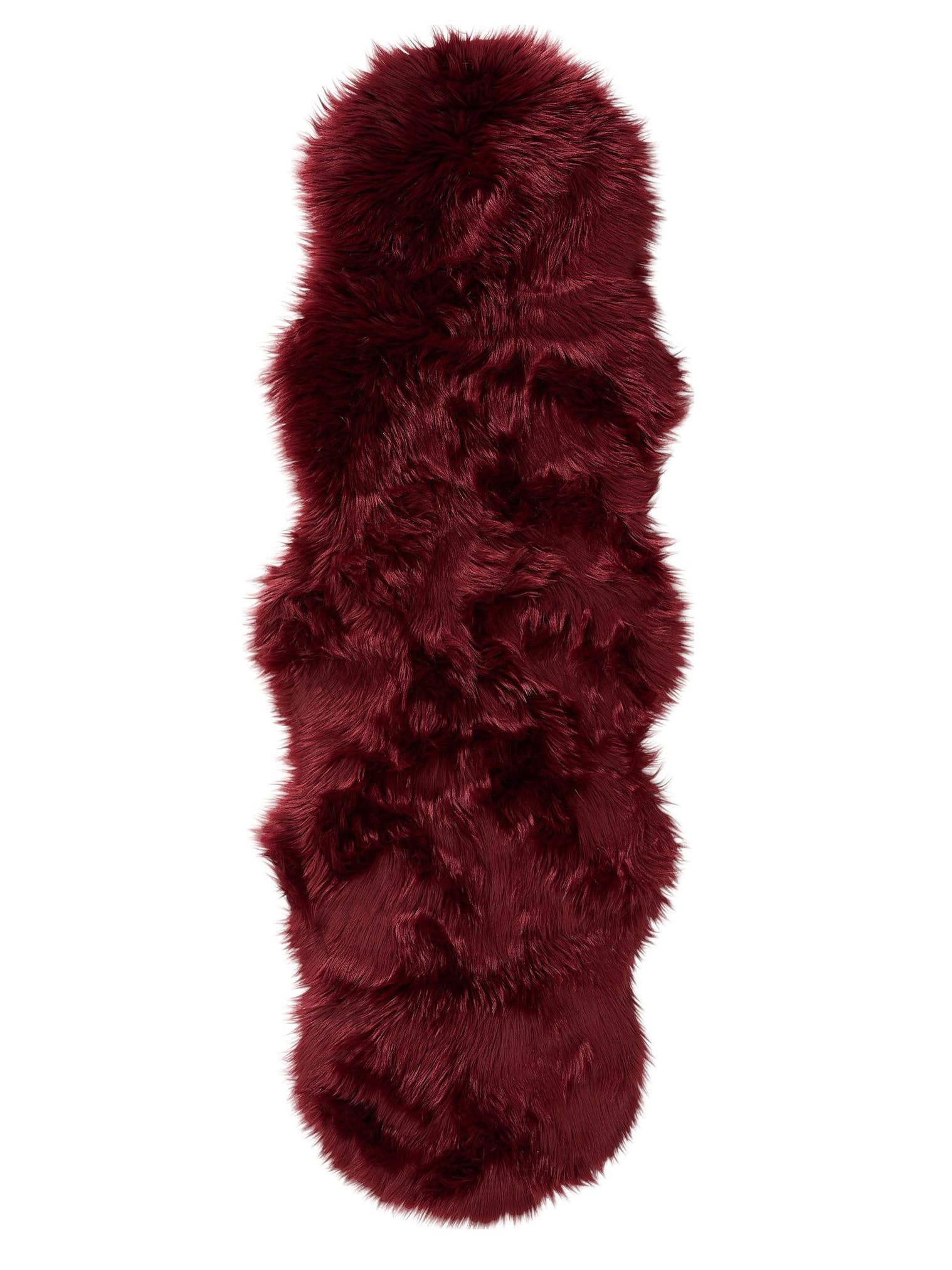 Tappeto di 70% Poliacrilico, 30% Poliestere in Rosso con pelo alto 51 - 60 mm da benuta Pop