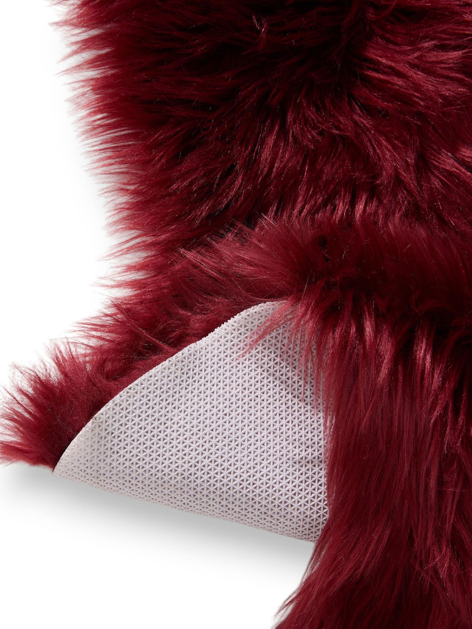 Tappeto di 70% Poliacrilico, 30% Poliestere in Rosso con pelo alto 51 - 60 mm da benuta Pop