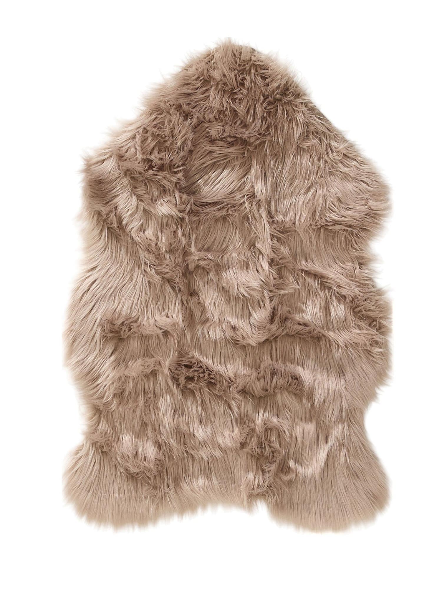 Tappeto di 70% Poliacrilico, 30% Poliestere in Beige con pelo alto 51 - 60 mm da benuta Pop
