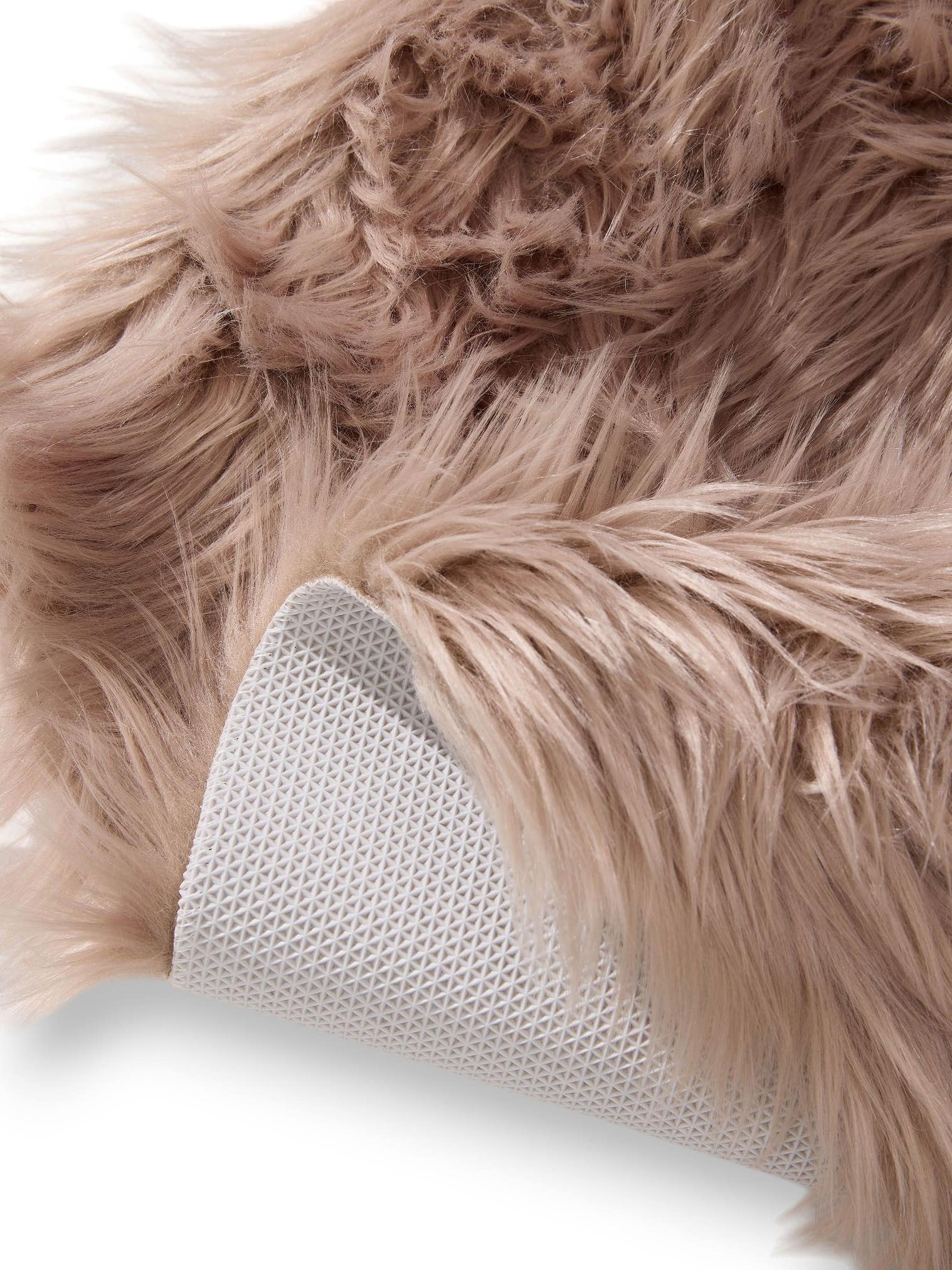 Tappeto di 70% Poliacrilico, 30% Poliestere in Beige con pelo alto 51 - 60 mm da benuta Pop