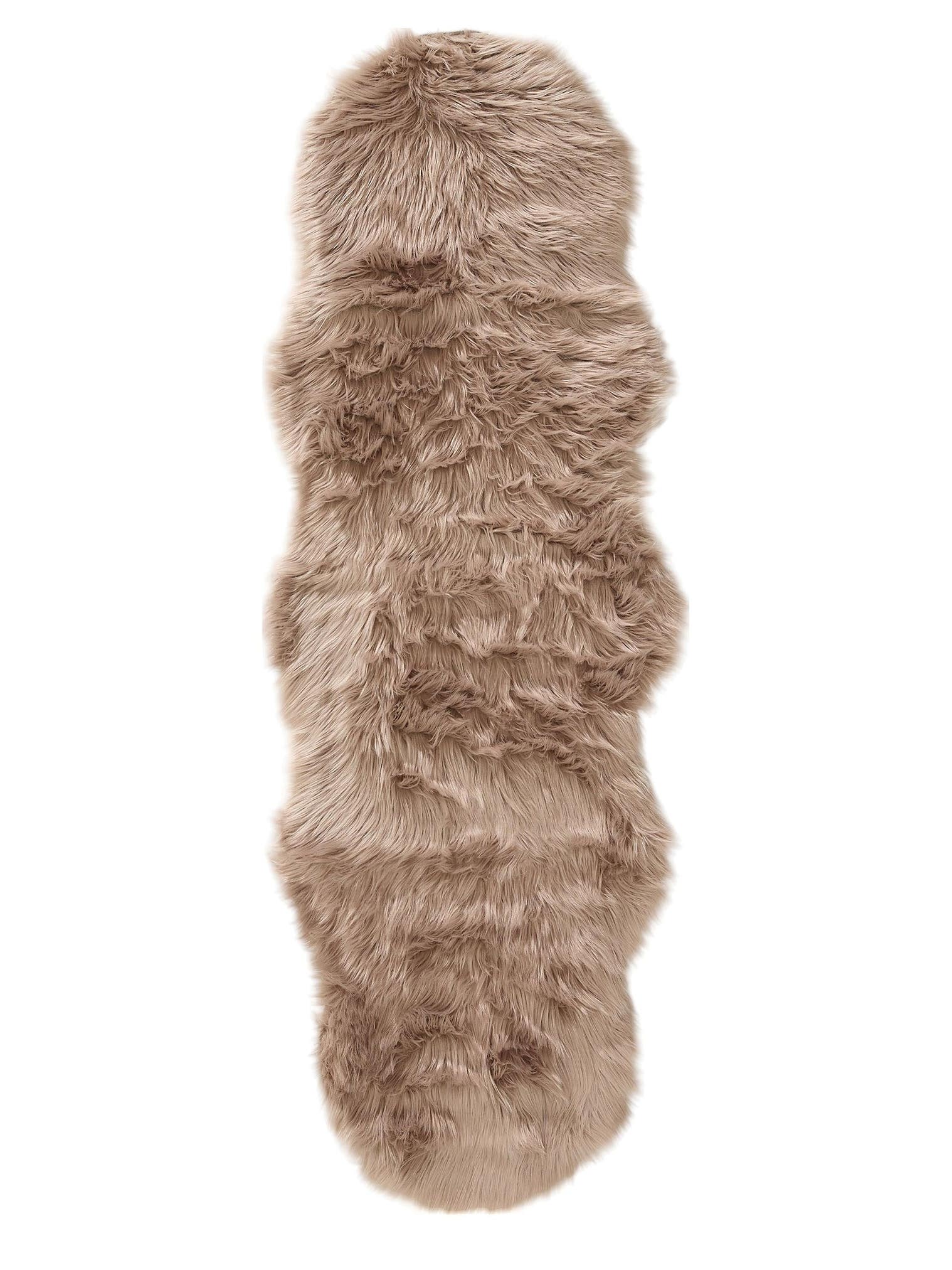Tappeto di 70% Poliacrilico, 30% Poliestere in Beige con pelo alto 51 - 60 mm da benuta Pop