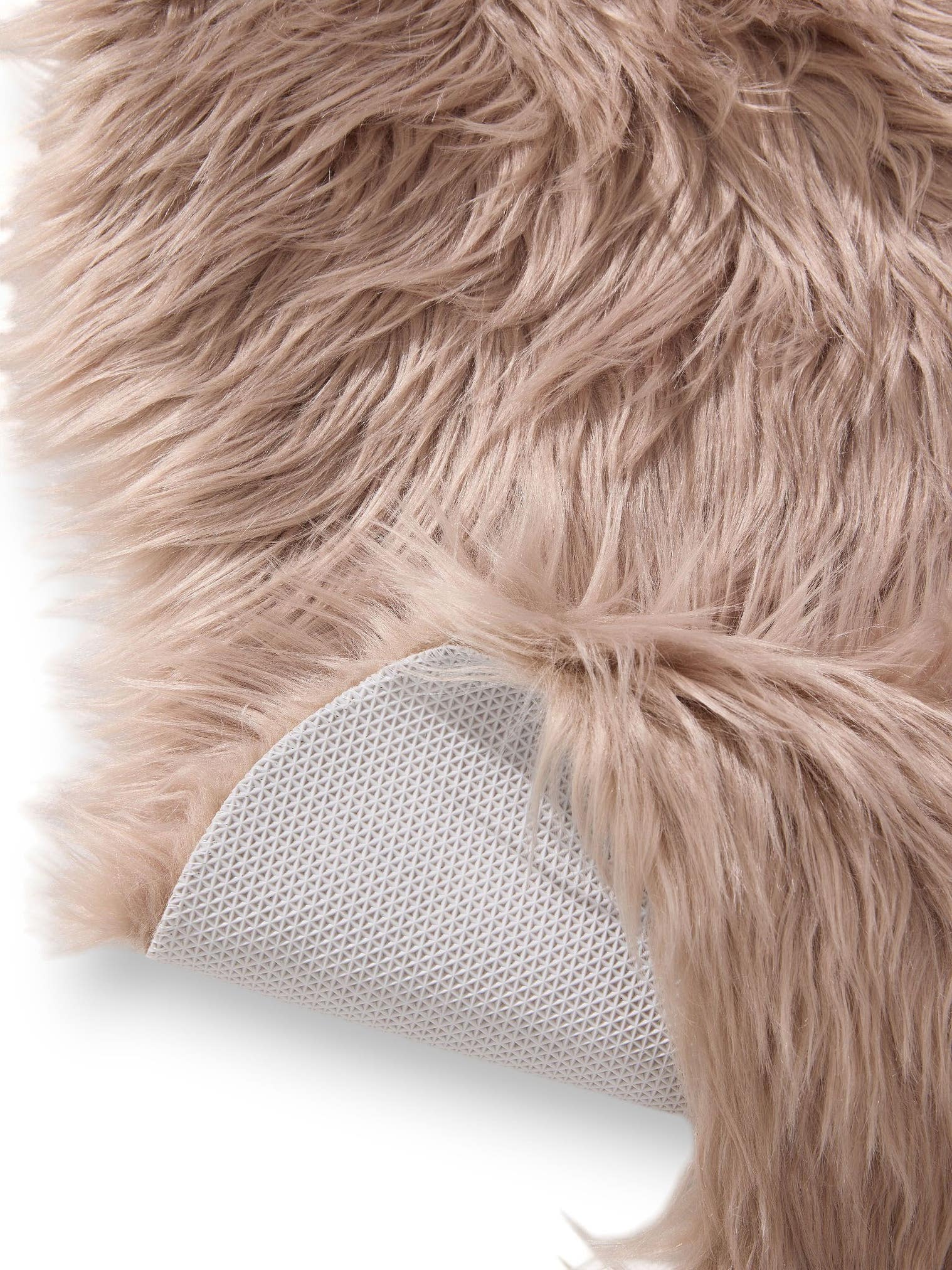Tappeto di 70% Poliacrilico, 30% Poliestere in Beige con pelo alto 51 - 60 mm da benuta Pop