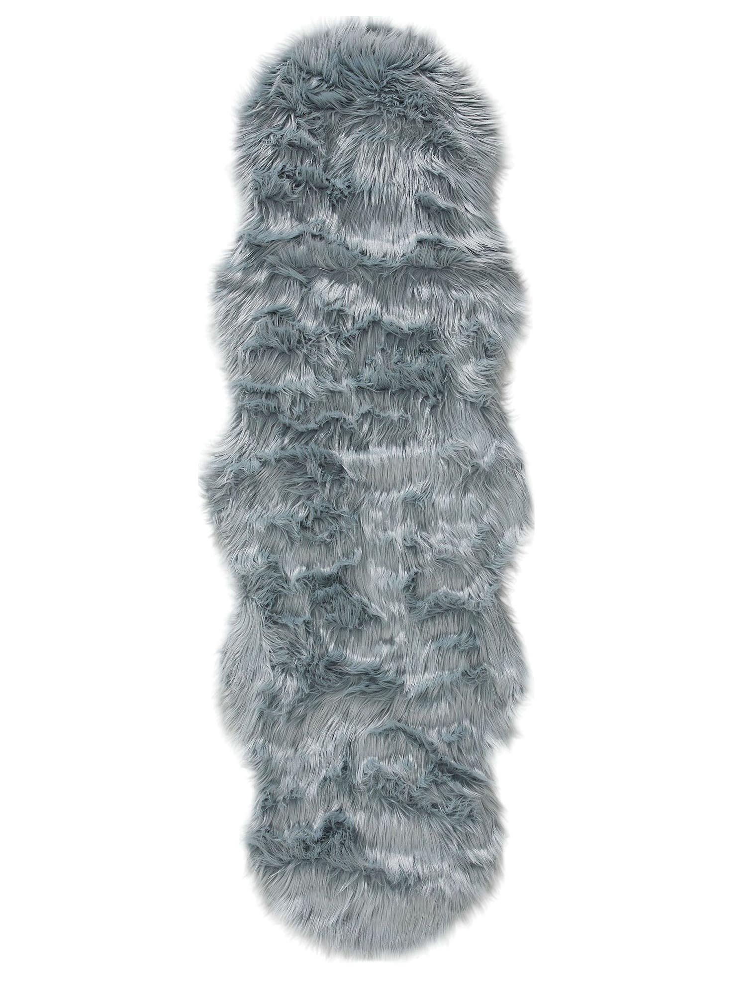 Tappeto di 70% Poliacrilico, 30% Poliestere in Azzurro con pelo alto 51 - 60 mm da benuta Pop