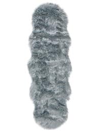 Waschbarer Hochflorteppich Nanuk Blau
