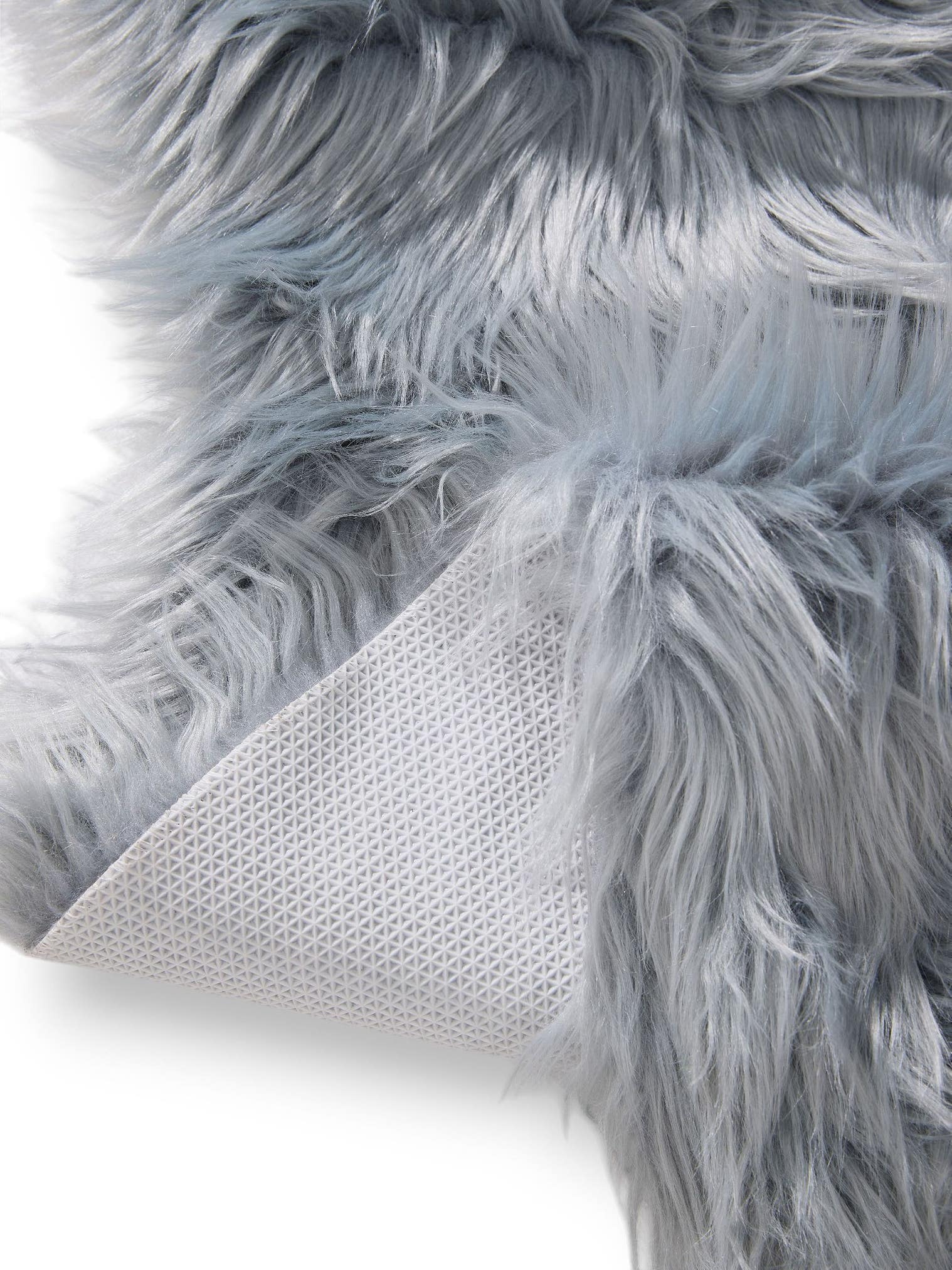 Tappeto di 70% Poliacrilico, 30% Poliestere in Azzurro con pelo alto 51 - 60 mm da benuta Pop