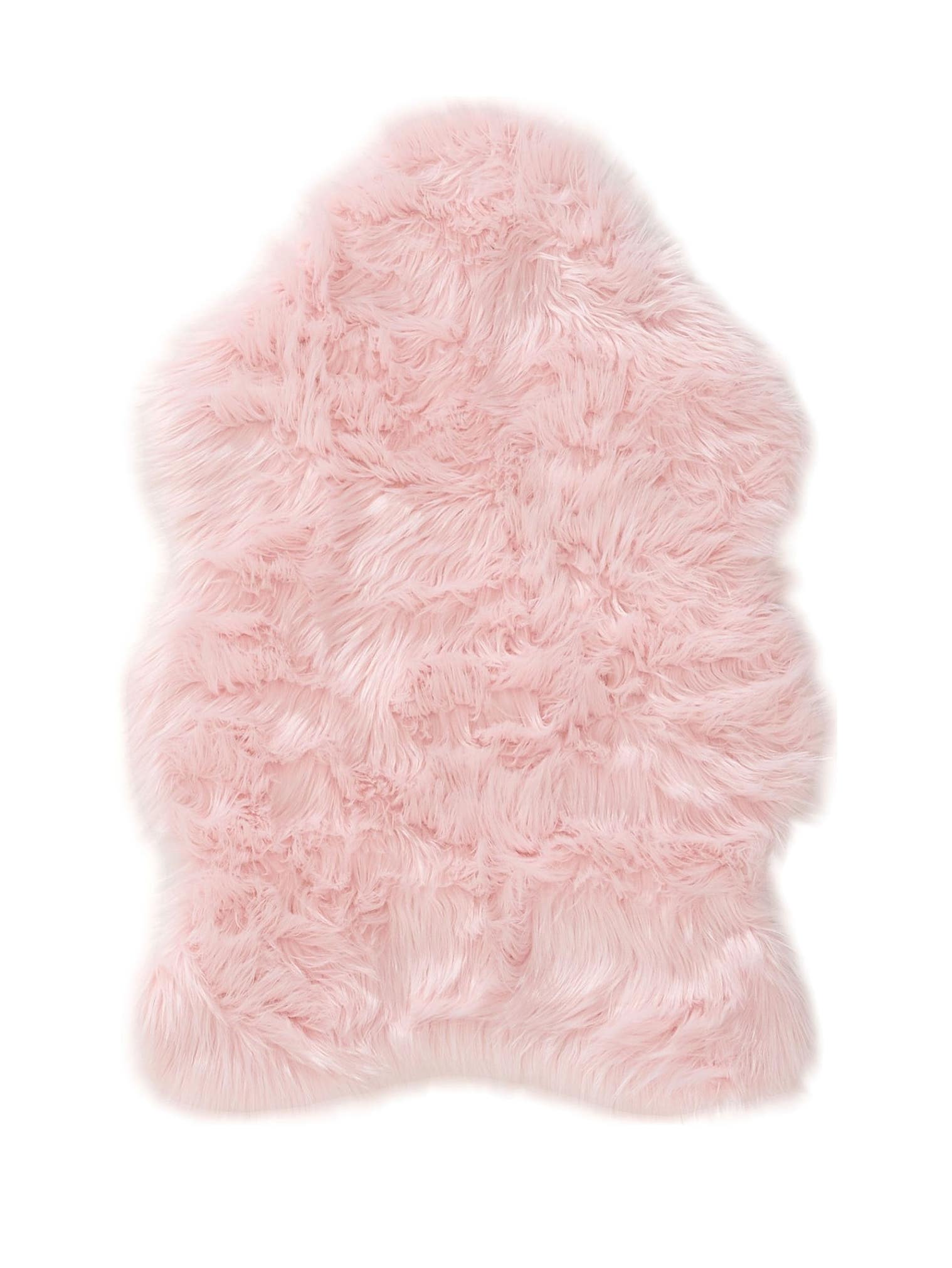 Tappeto di 70% Poliacrilico, 30% Poliestere in Rosa con pelo alto 51 - 60 mm da benuta Pop