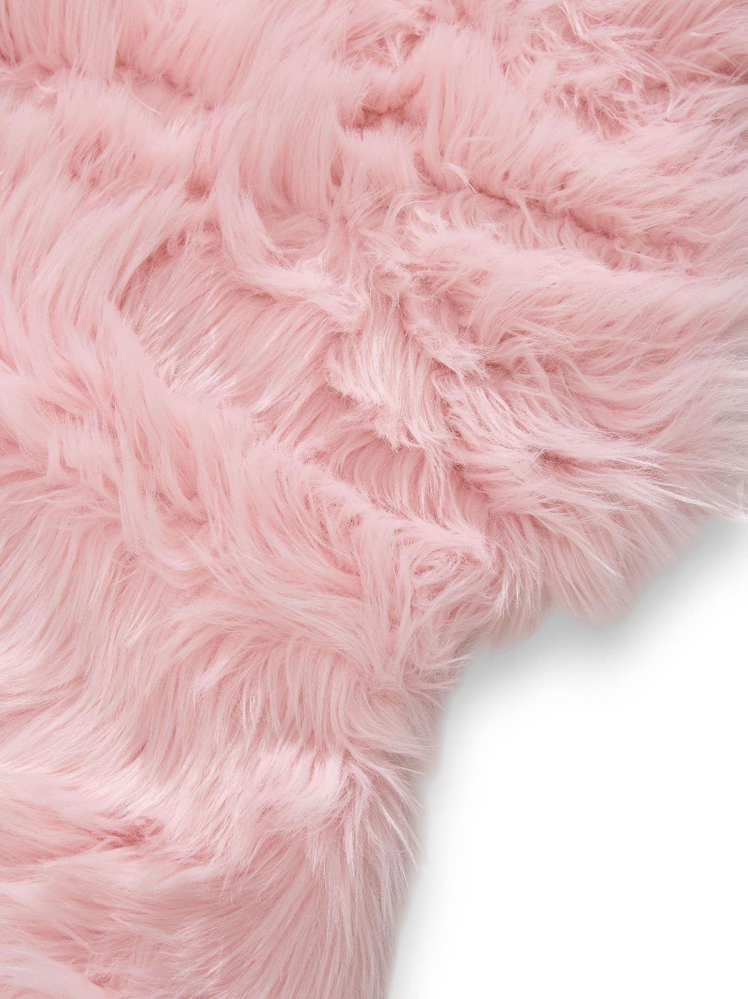 Tappeto di 70% Poliacrilico, 30% Poliestere in Rosa con pelo alto 51 - 60 mm da benuta Pop
