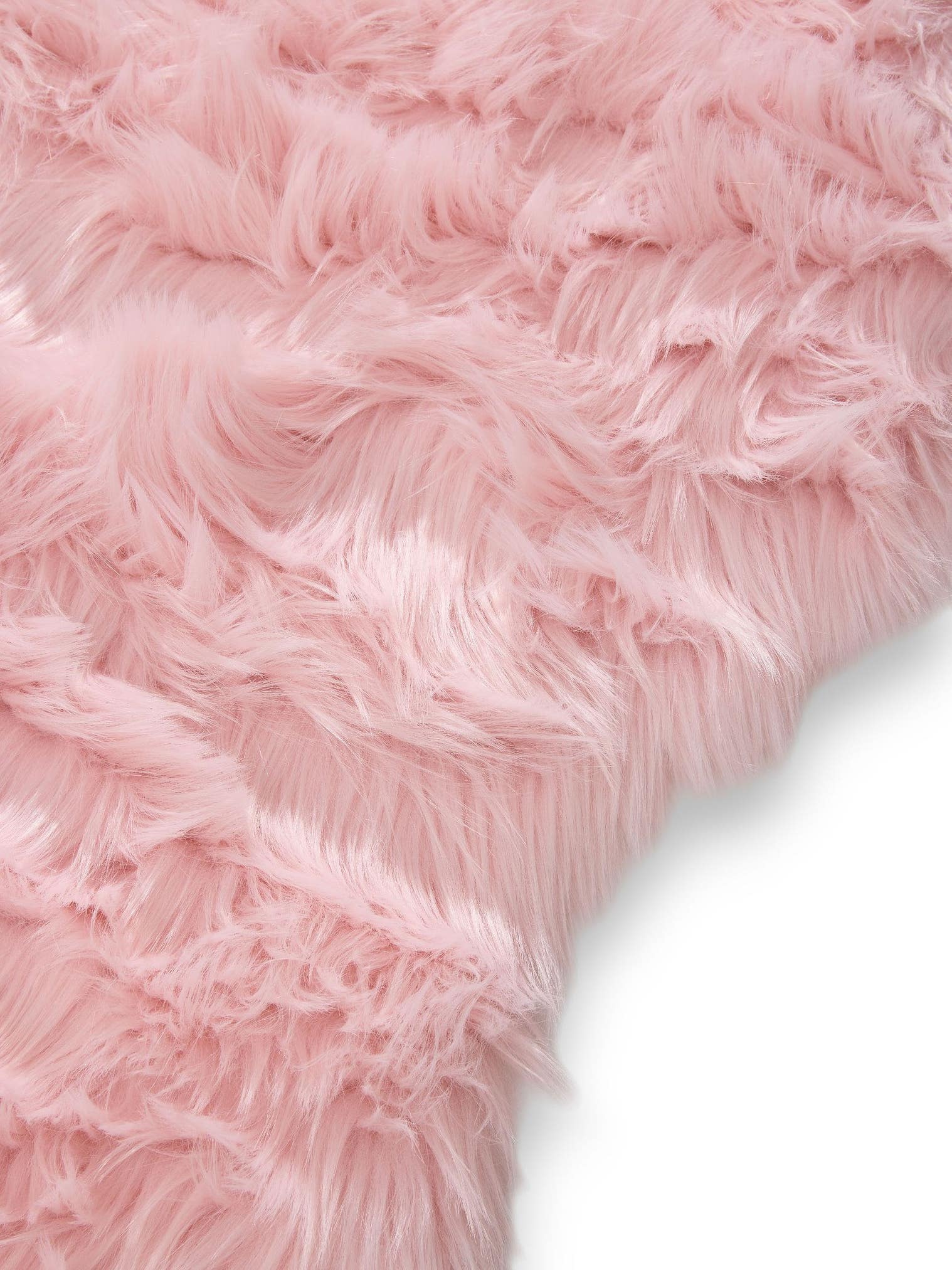 Tappeto di 70% Poliacrilico, 30% Poliestere in Rosa con pelo alto 51 - 60 mm da benuta Pop