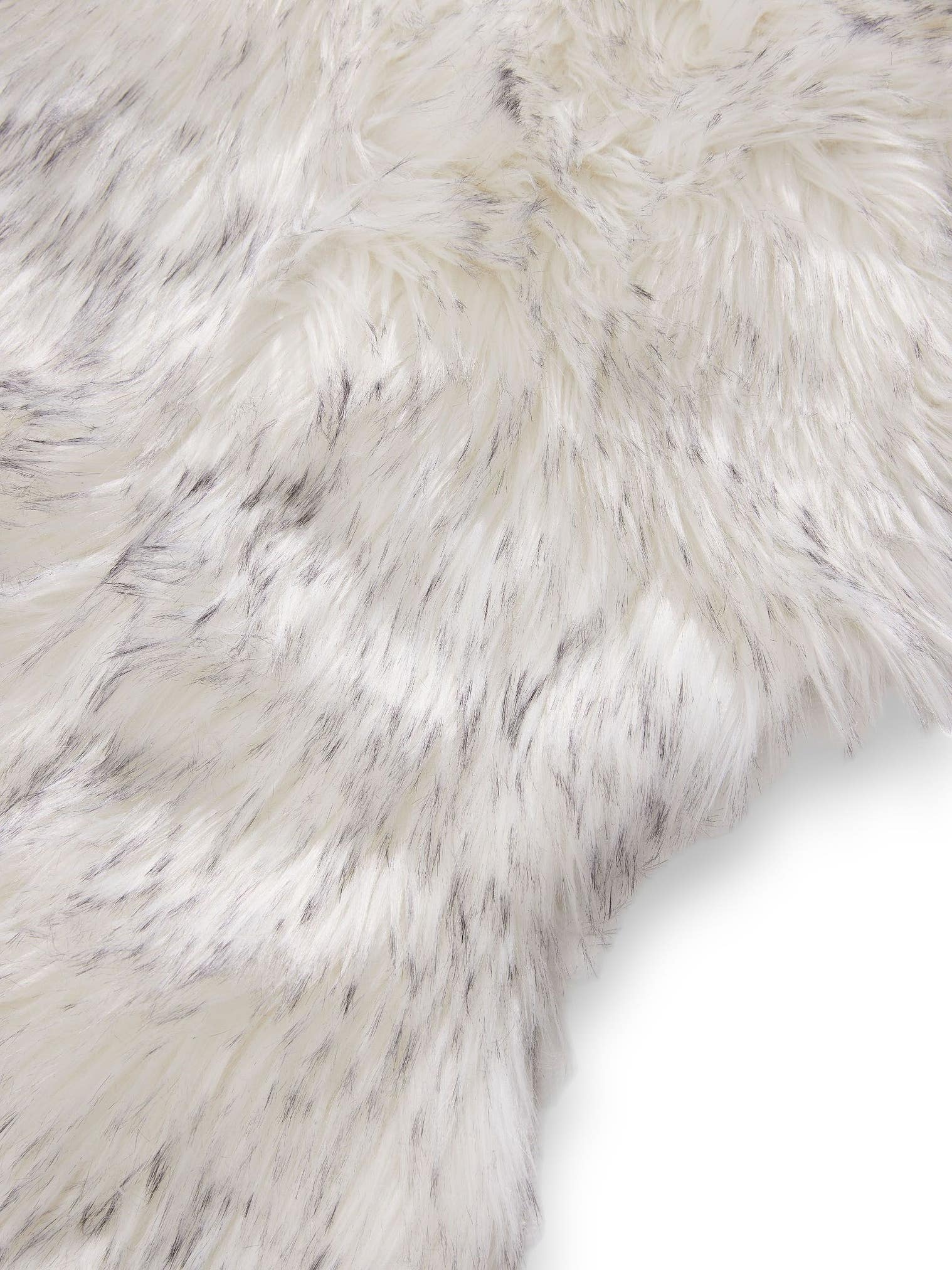 Tappeto di 70% Poliacrilico, 30% Poliestere in Bianco & Nero con pelo alto 51 - 60 mm da benuta Pop