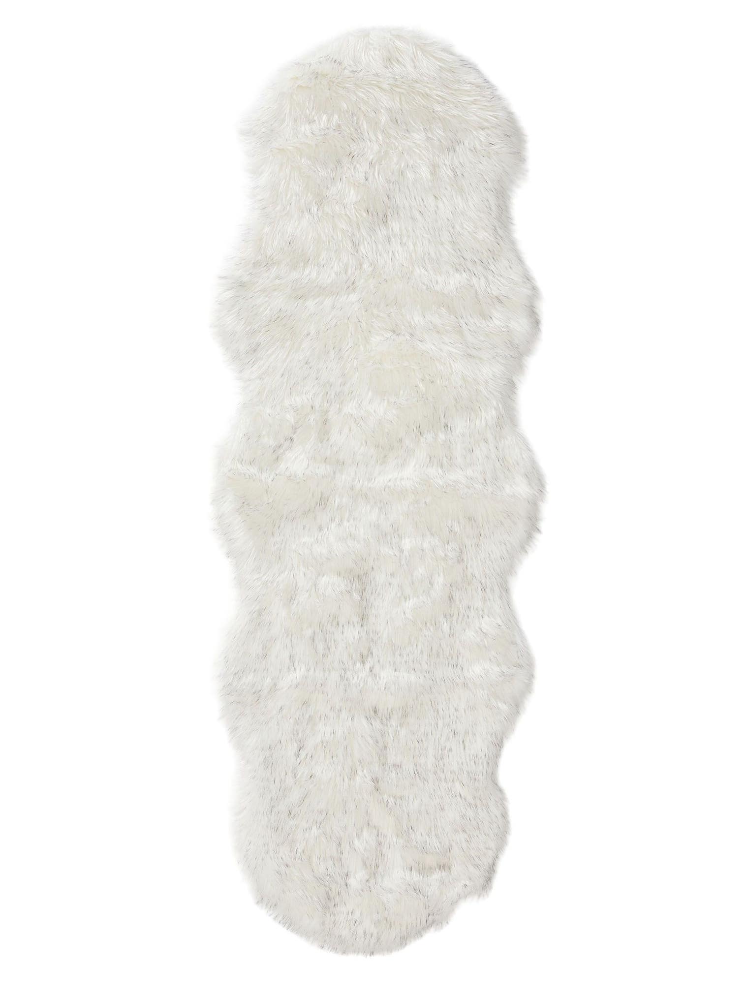 Tappeto di 70% Poliacrilico, 30% Poliestere in Bianco & Nero con pelo alto 51 - 60 mm da benuta Pop