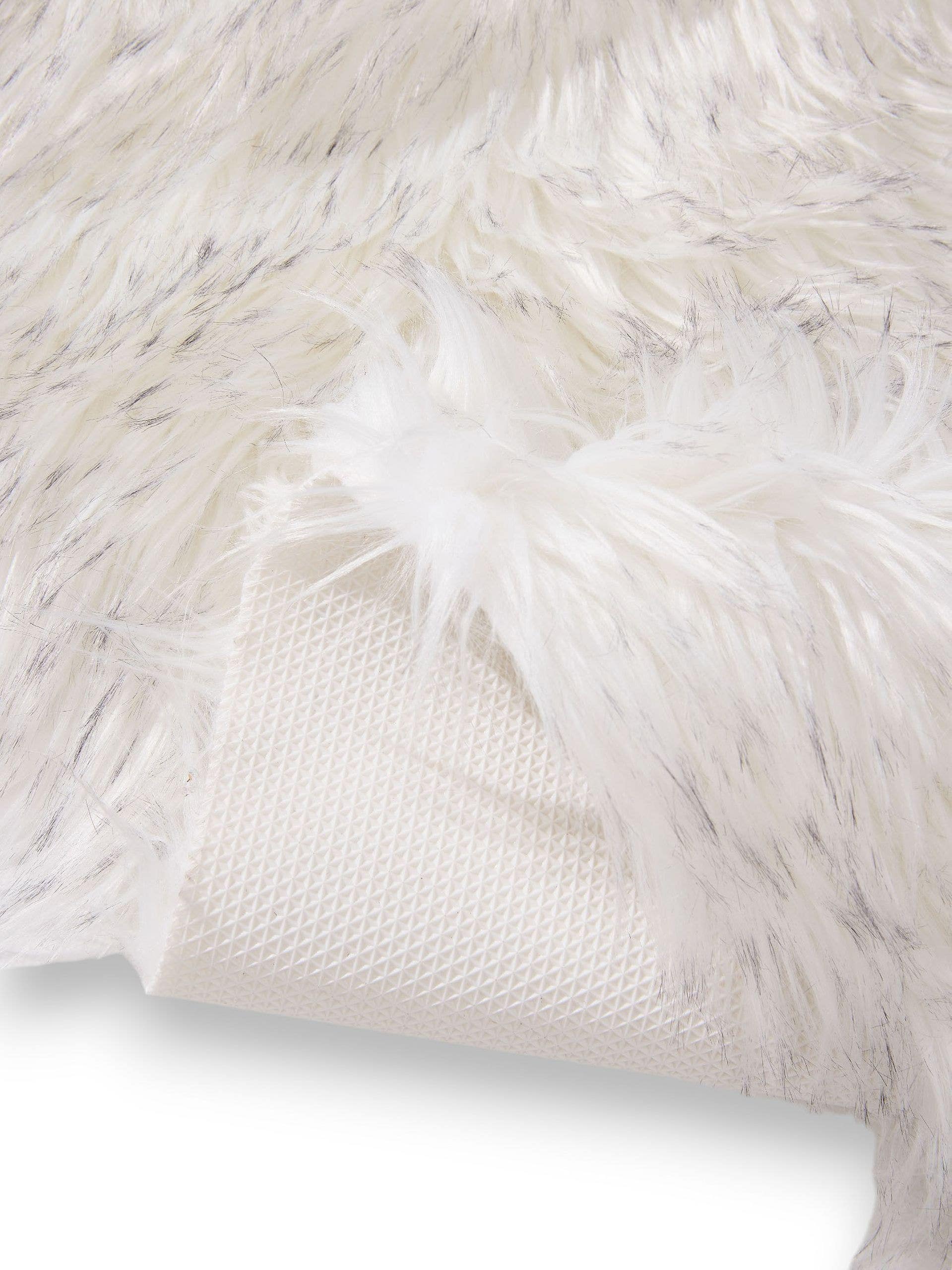 Tappeto di 70% Poliacrilico, 30% Poliestere in Bianco & Nero con pelo alto 51 - 60 mm da benuta Pop